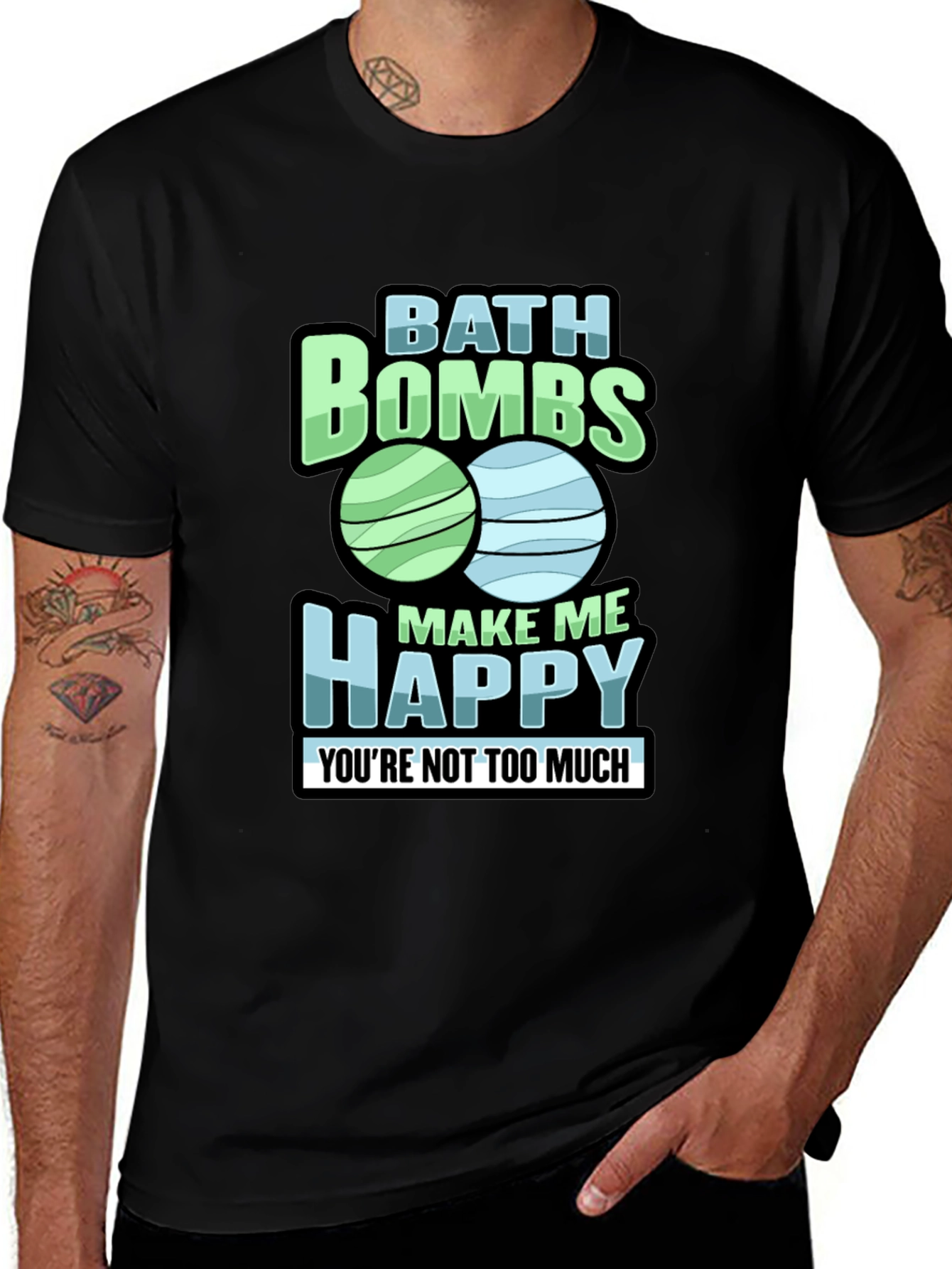 Variant 11 of Bath Bombs Make Me Happy T-Shirt Funny Bath Lover Tee