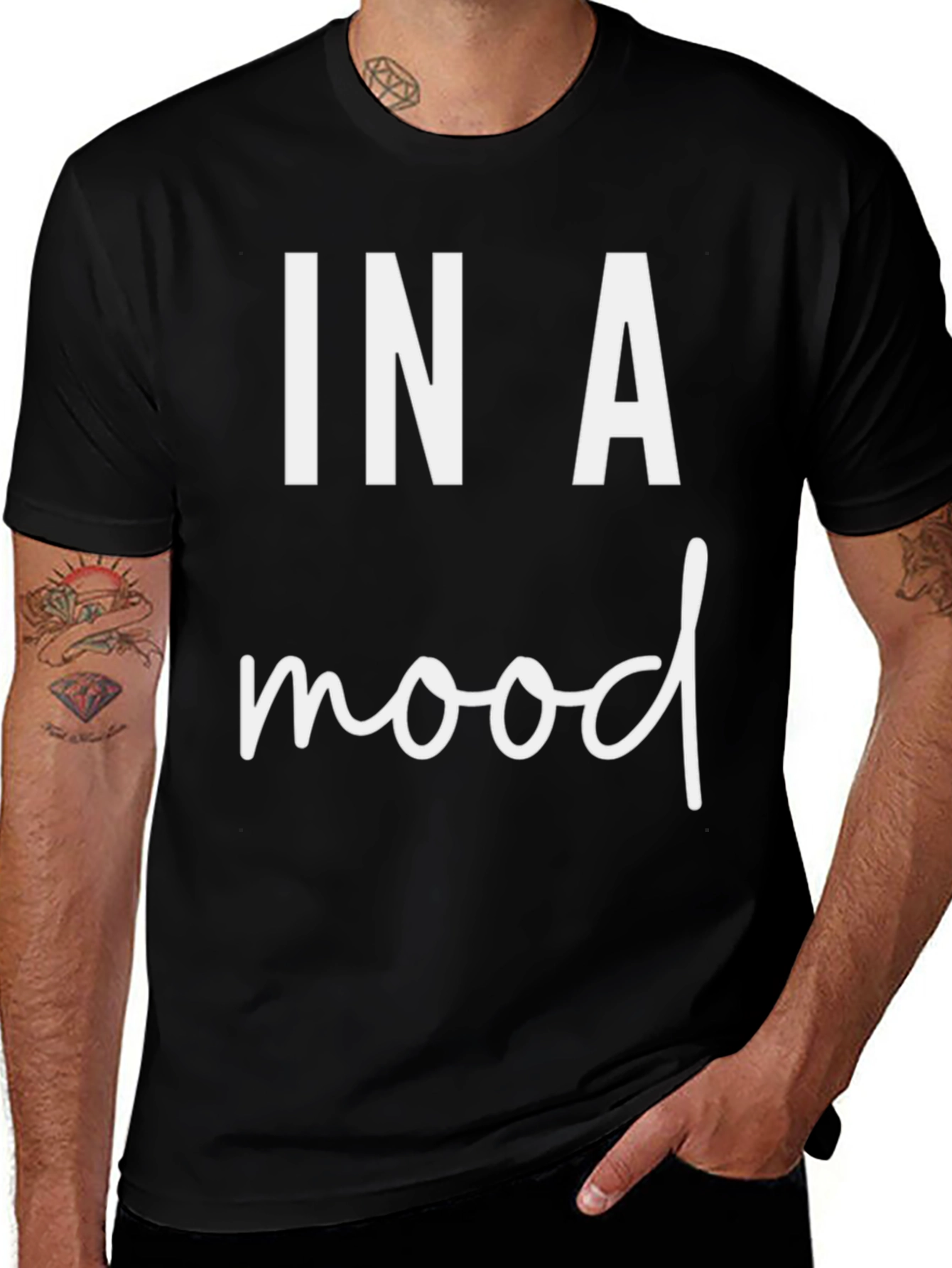 Variant 17 of In a Mood Graphic Tee - Soft Cotton Blend T-Shirt