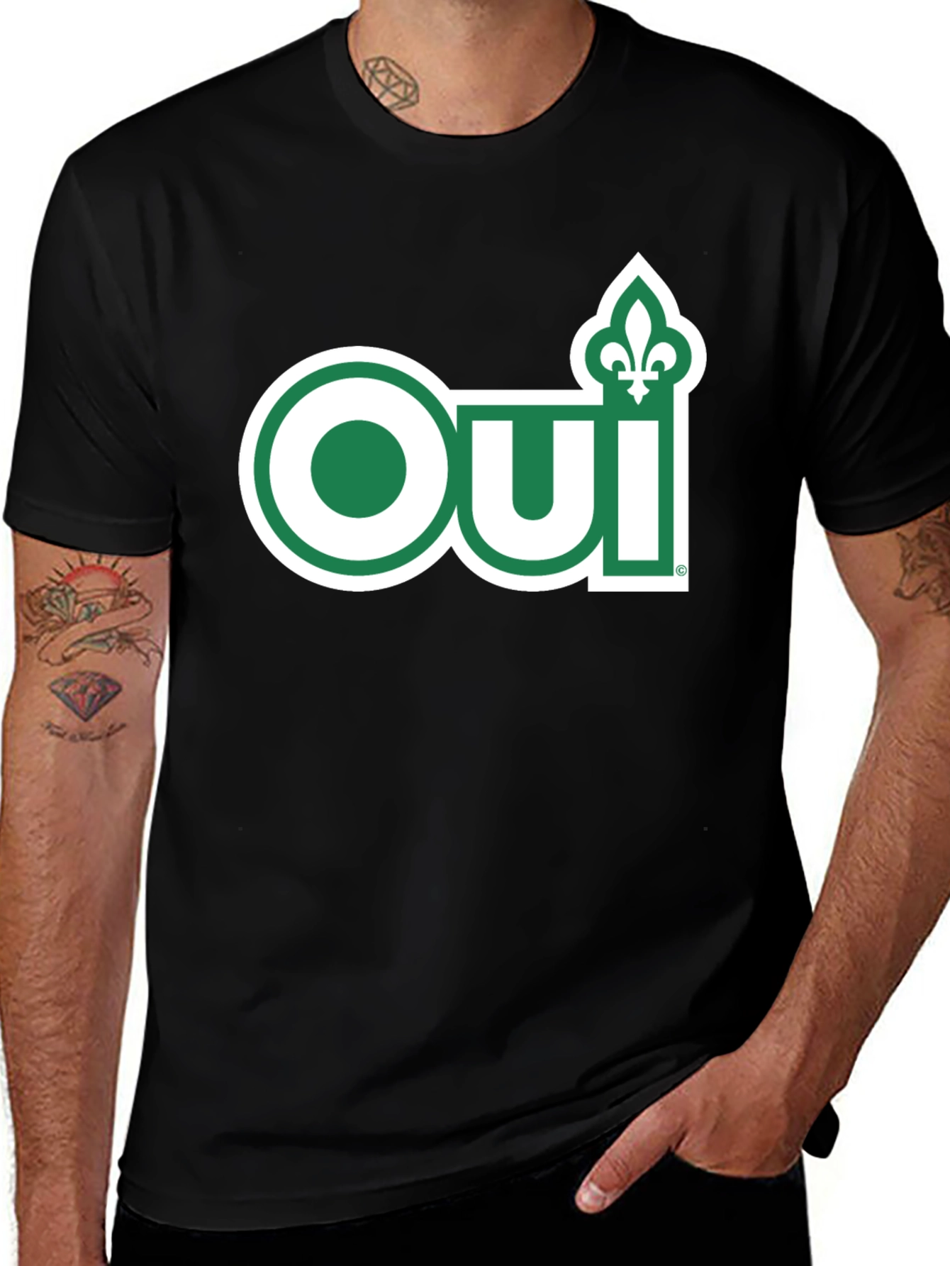 Variant 23 of Oui Graphic Tee - Fun French Yes T-Shirt