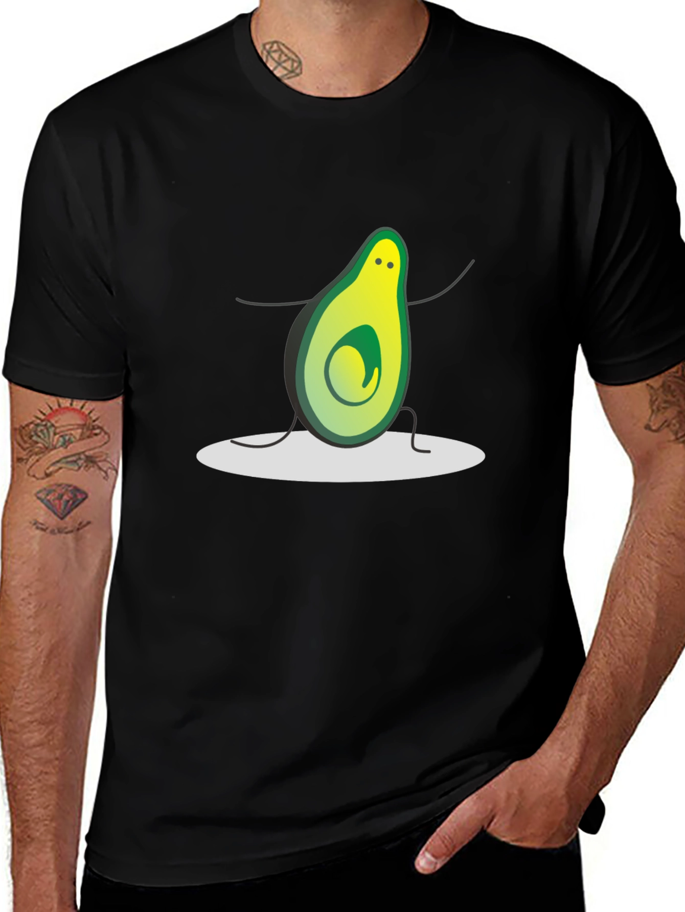 Variant 17 of Yoga Avocado Black T-Shirt