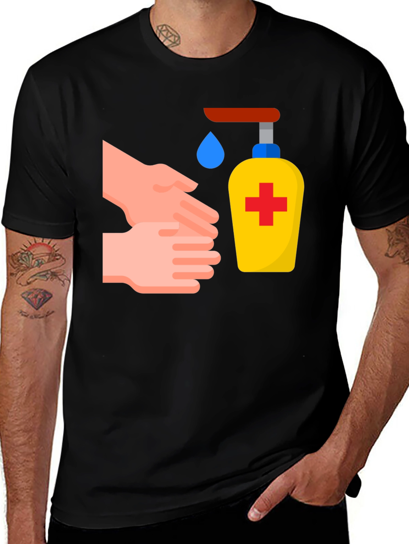 Variant 2 of Wash Your Hands T-Shirt - Health & Safety Awareness