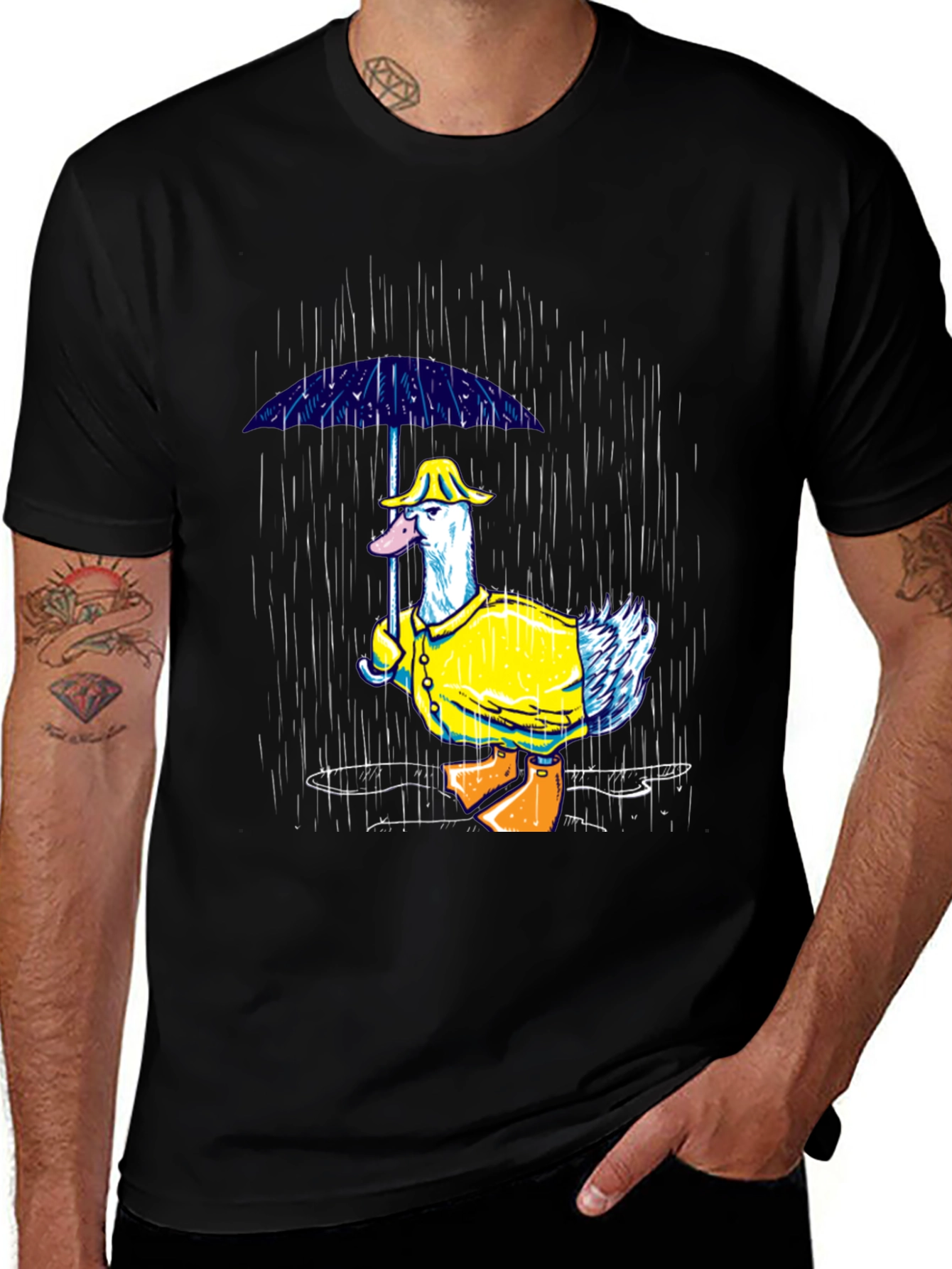 Variant 30 of Duck in Rain T-Shirt