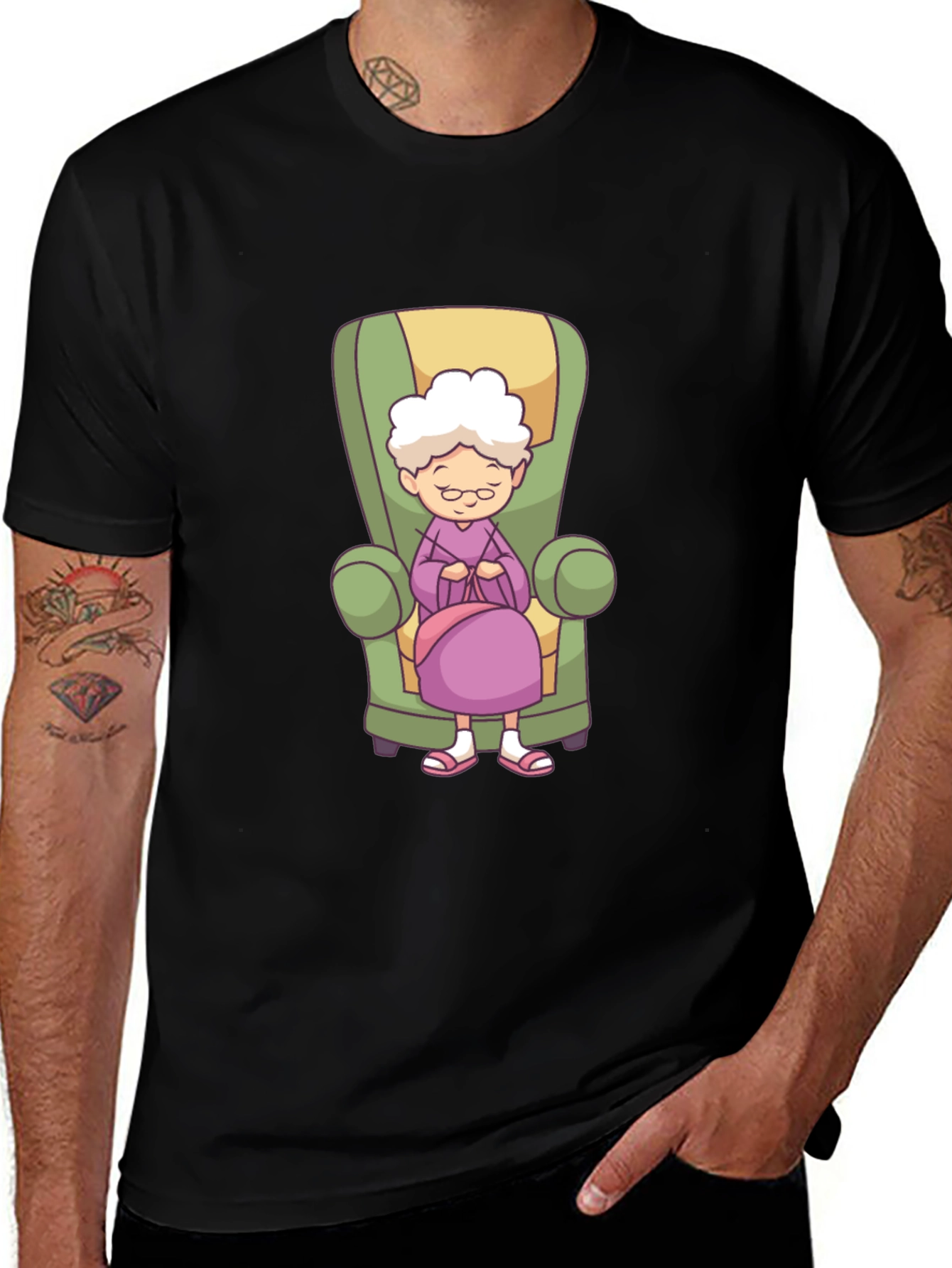 Variant 9 of Grandma In Chair Graphic T-Shirt