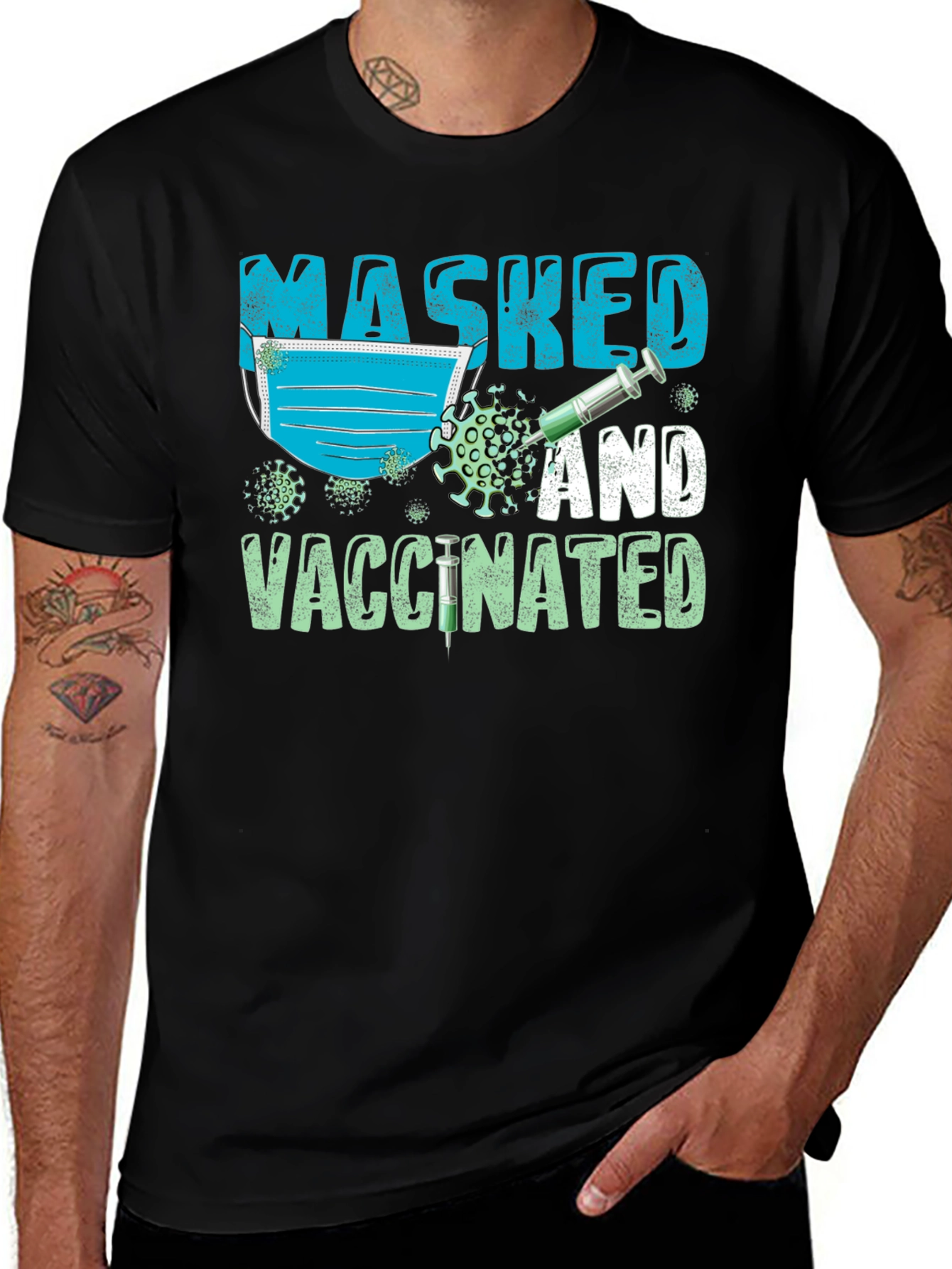 Masked and Vaccinated Graphic Tee