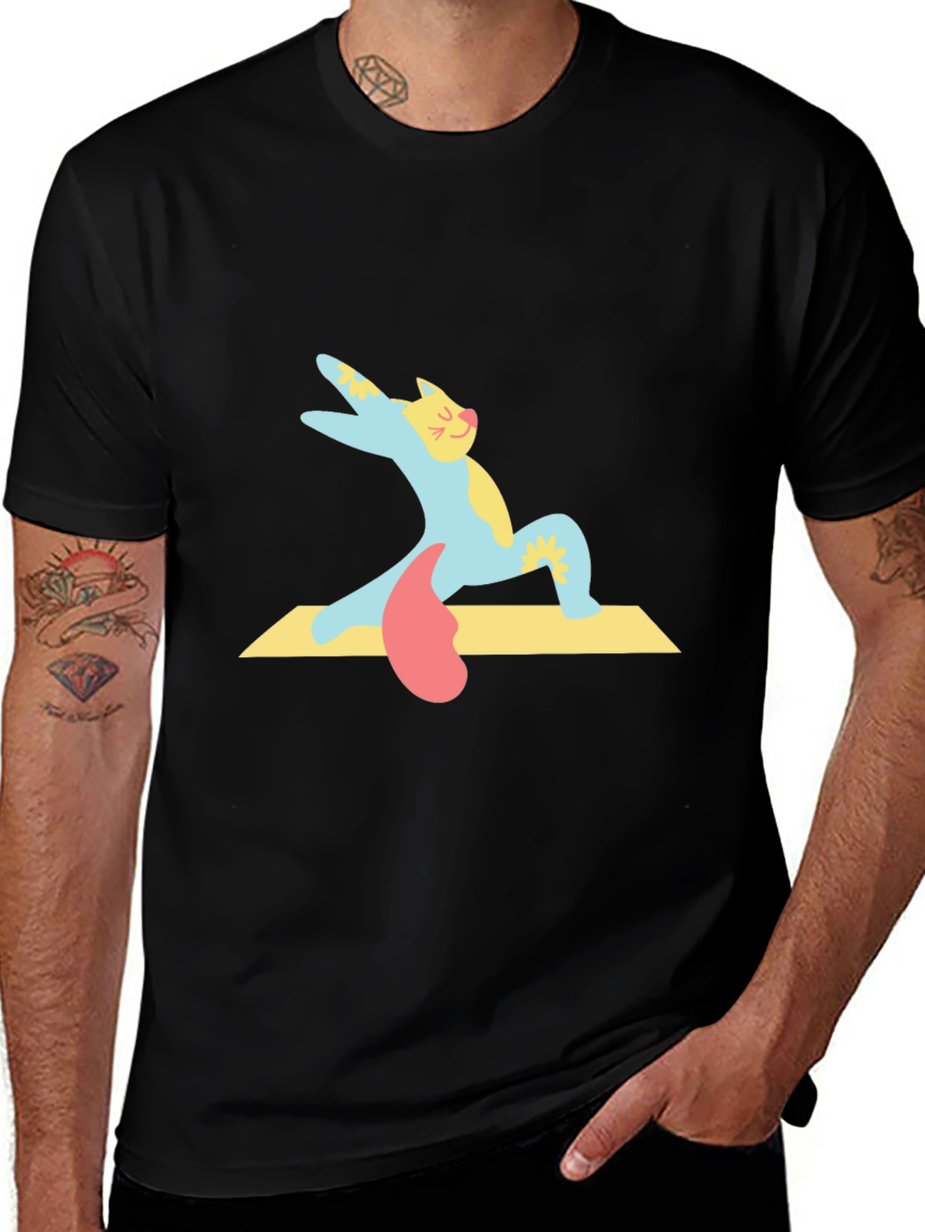 Variant 4 of Yoga Cat T-Shirt - Cute Cartoon Kitten Tee