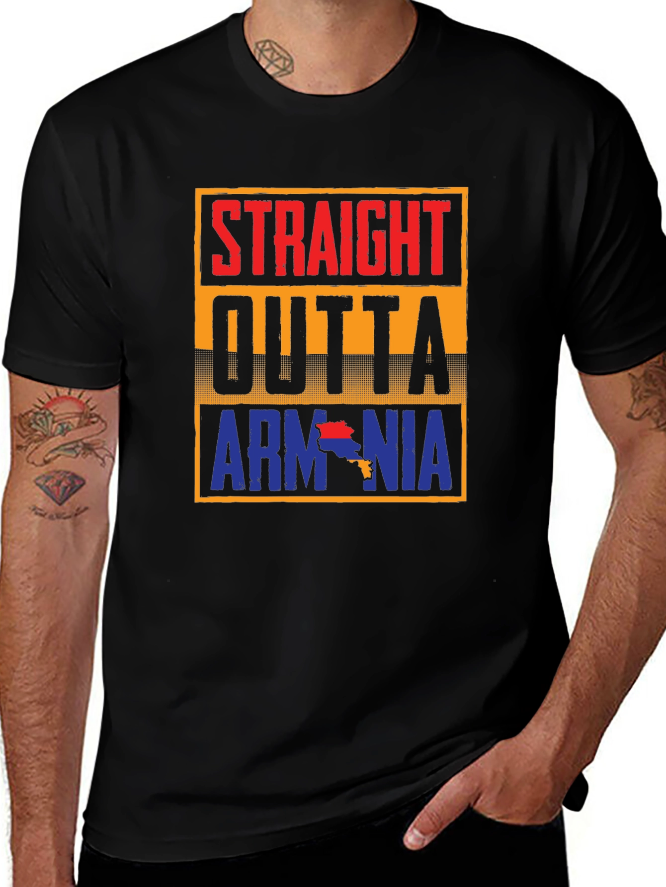 Straight Outta Armenia T-Shirt - Black