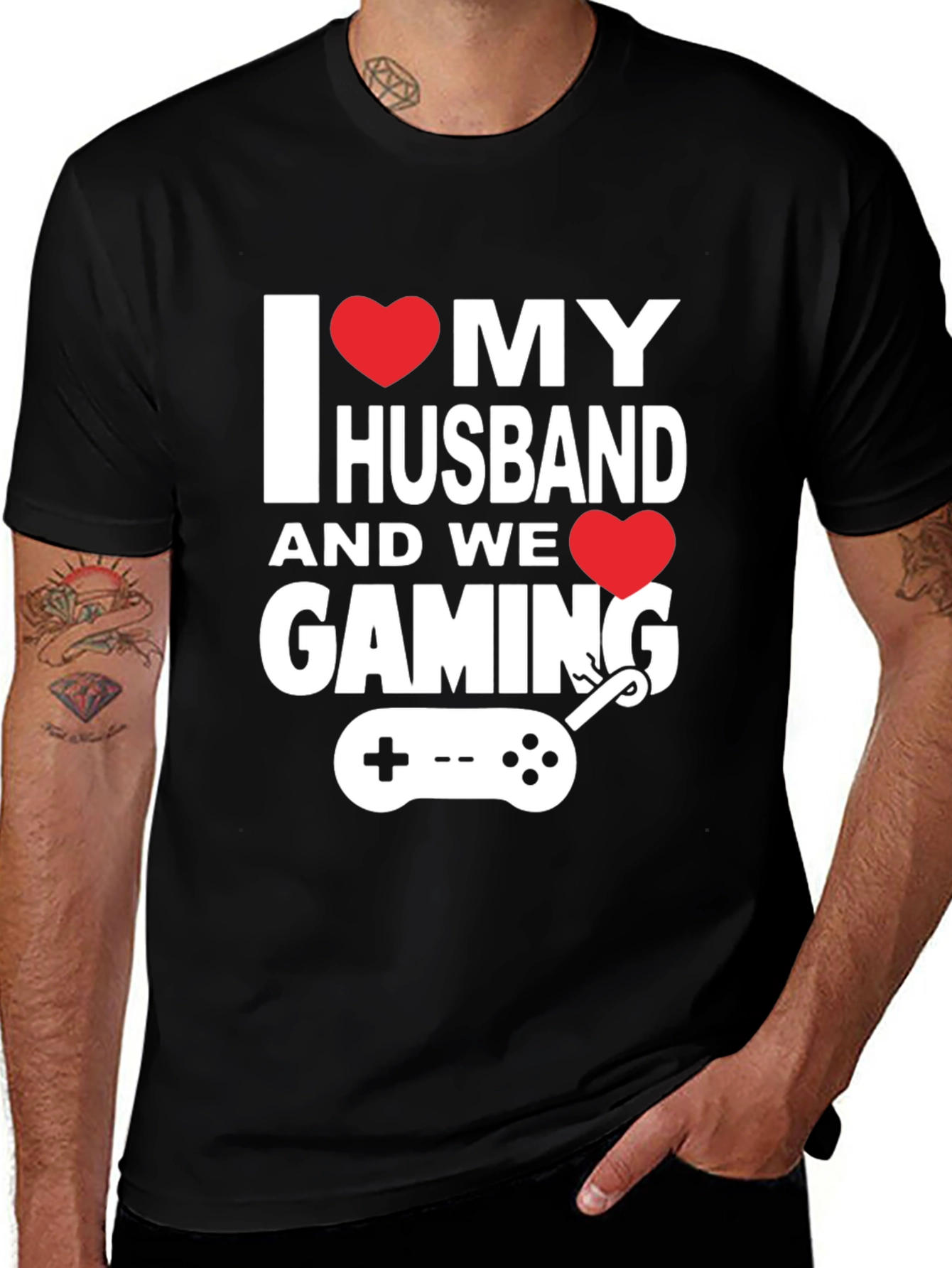 Variant 30 of I Love My Husband Gaming T-Shirt - Gamer Couple Tee