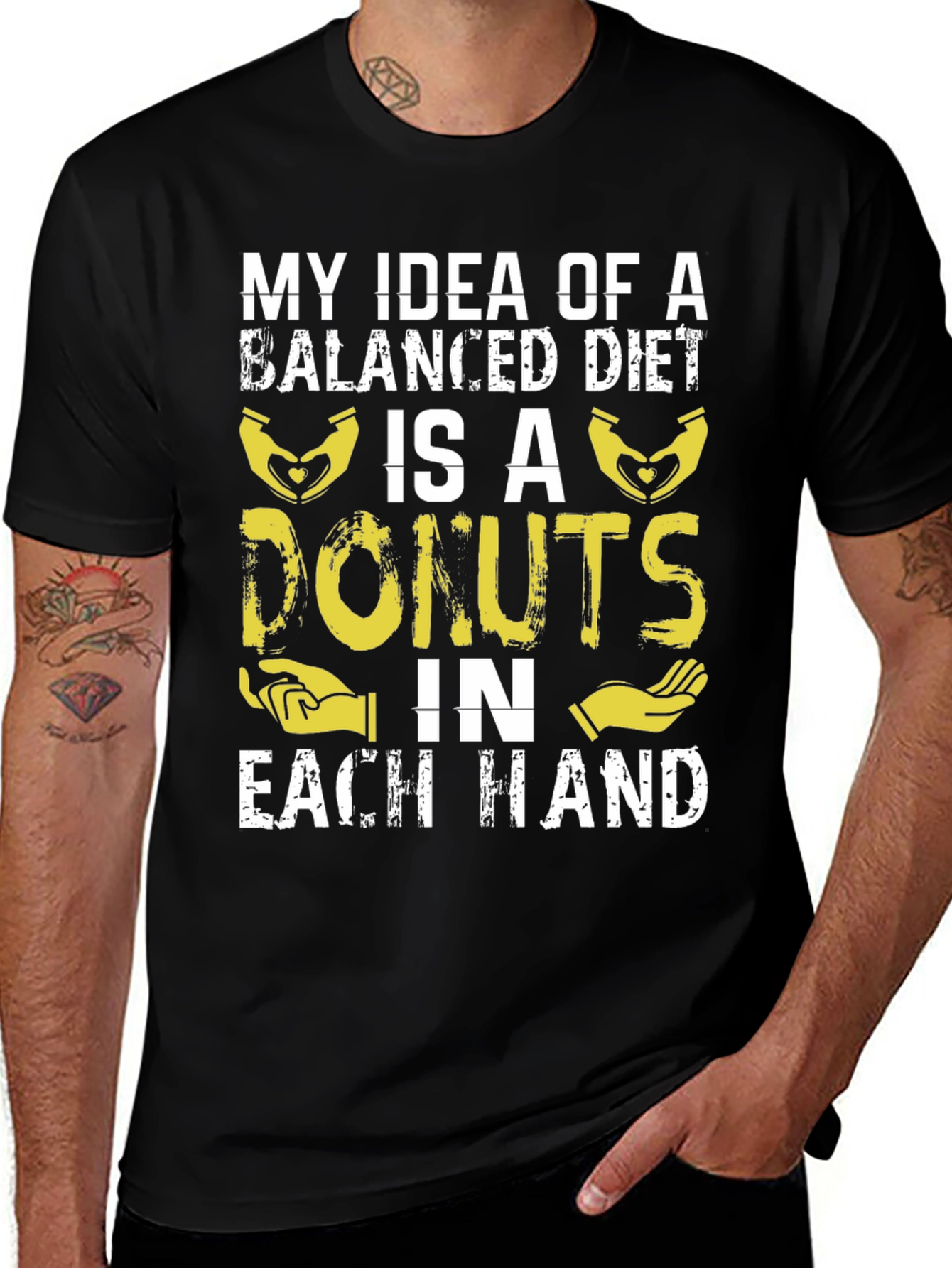 Variant 7 of Donut Balanced Diet Graphic Tee
