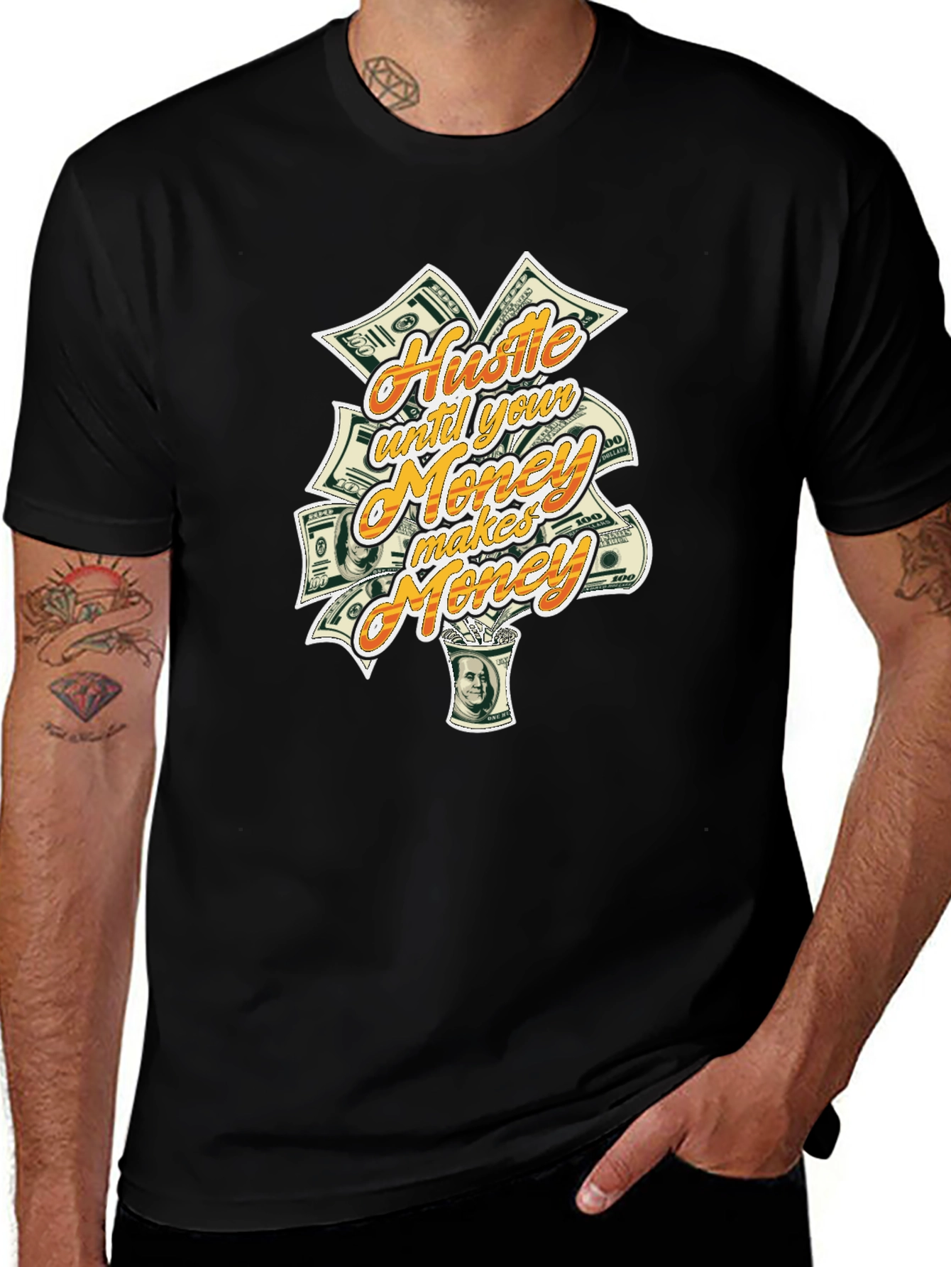 Variant 30 of Hustle Until Your Money Makes Money Graphic Tee