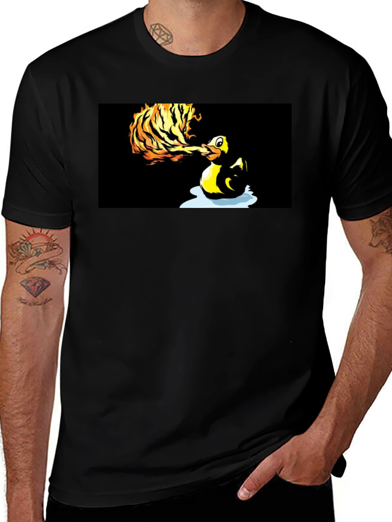 Variant 14 of Fiery Duck Graphic Tee