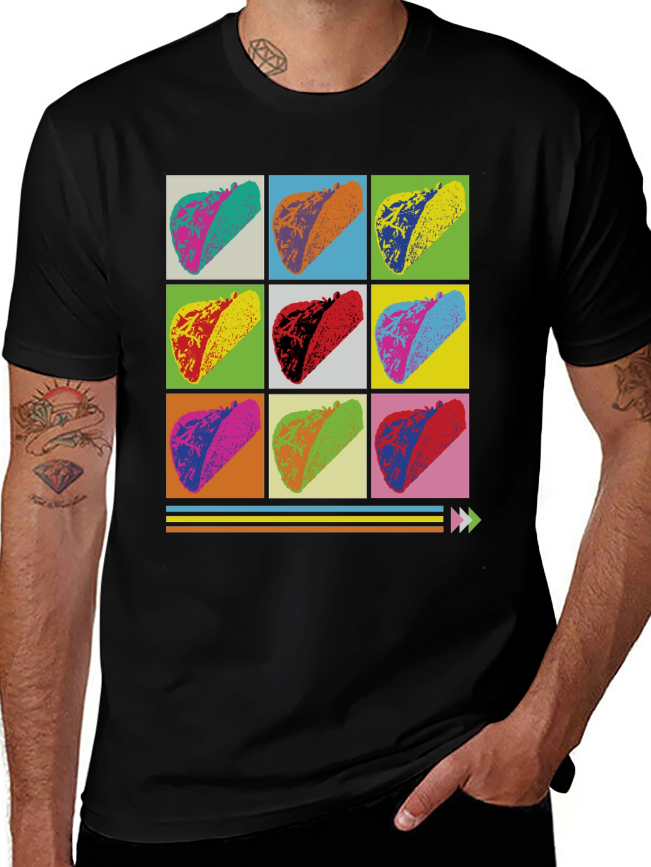Pop Art Taco T-Shirt - Unique Foodie Design
