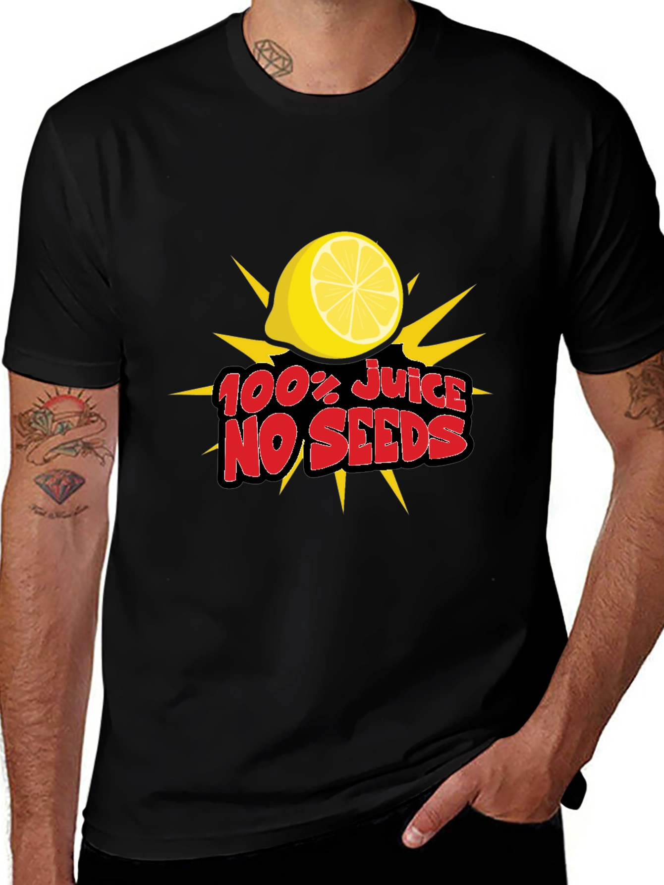 Variant 9 of 100% Juice No Seeds T-Shirt - Fresh Lemon Tee