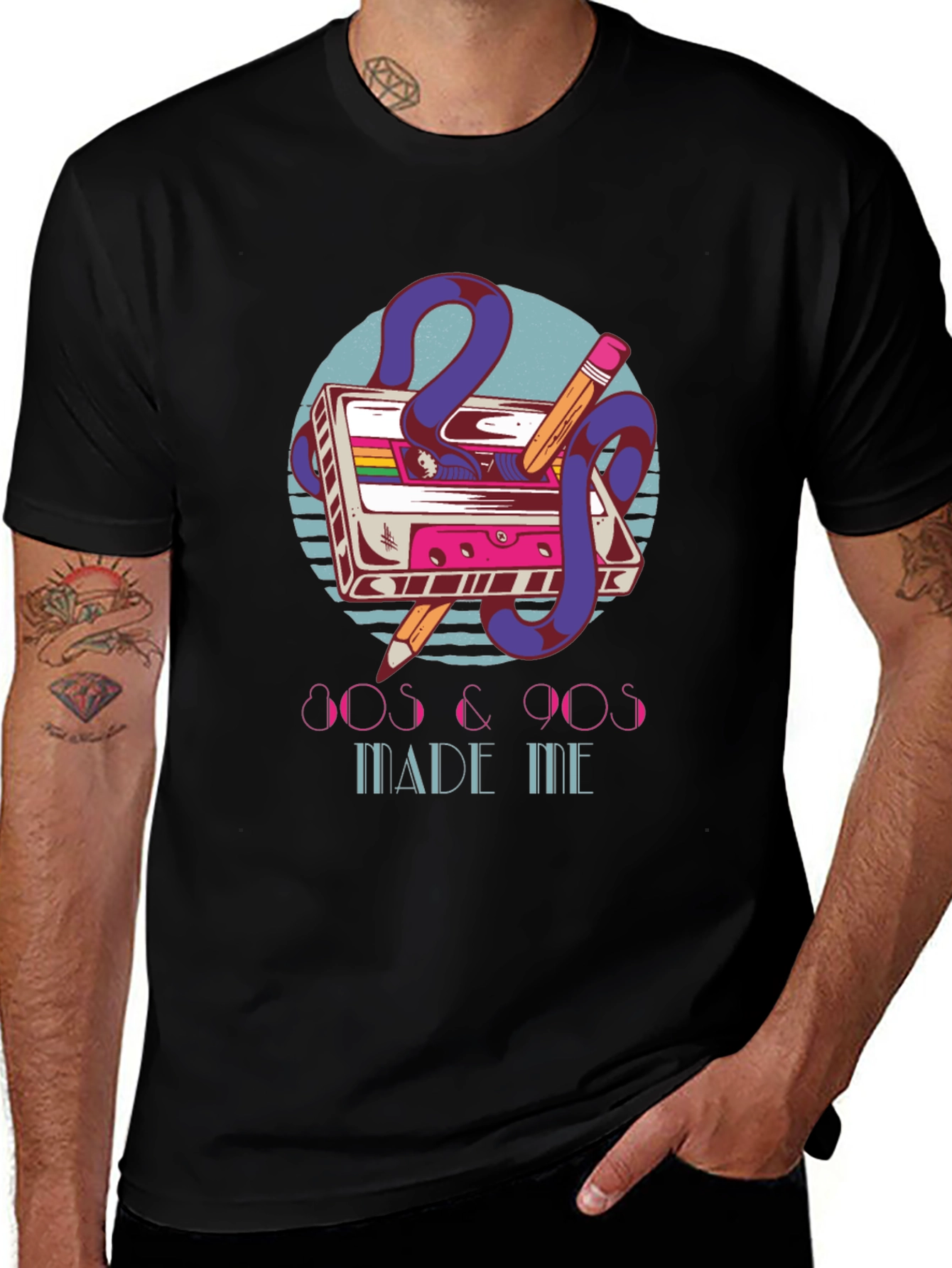 Variant 25 of Retro 80s & 90s Cassette Tape Graphic T-Shirt