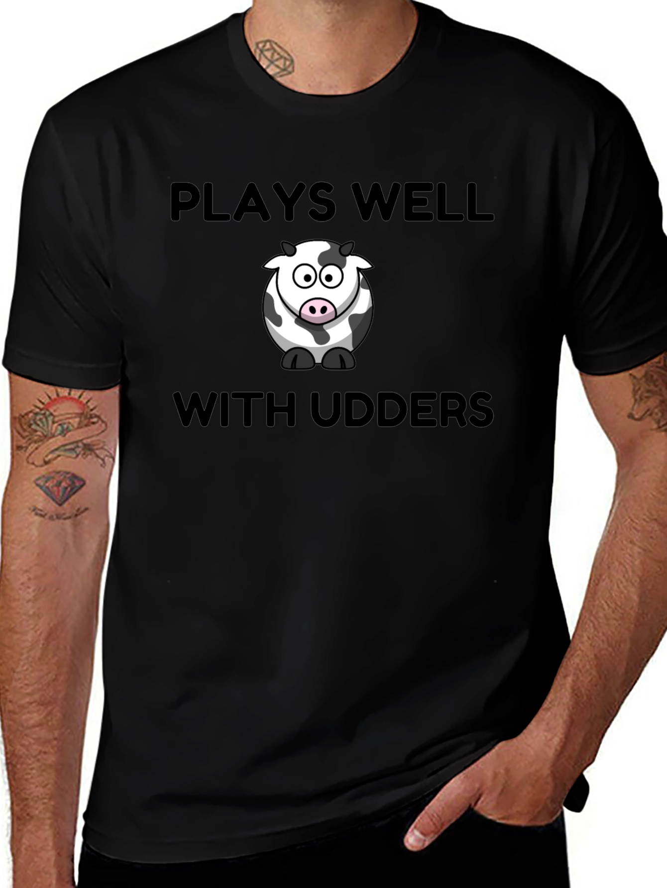 Variant 15 of Plays Well With Udders T-Shirt