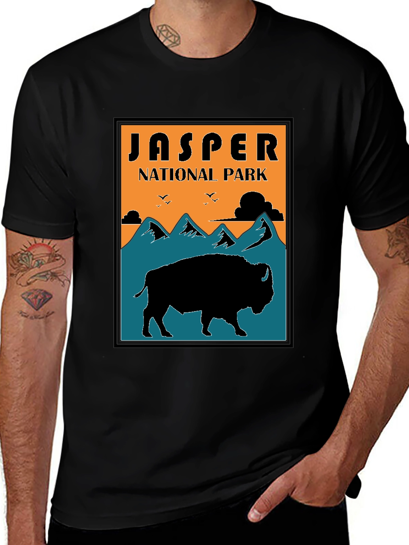 Variant 26 of Jasper National Park Buffalo T-Shirt