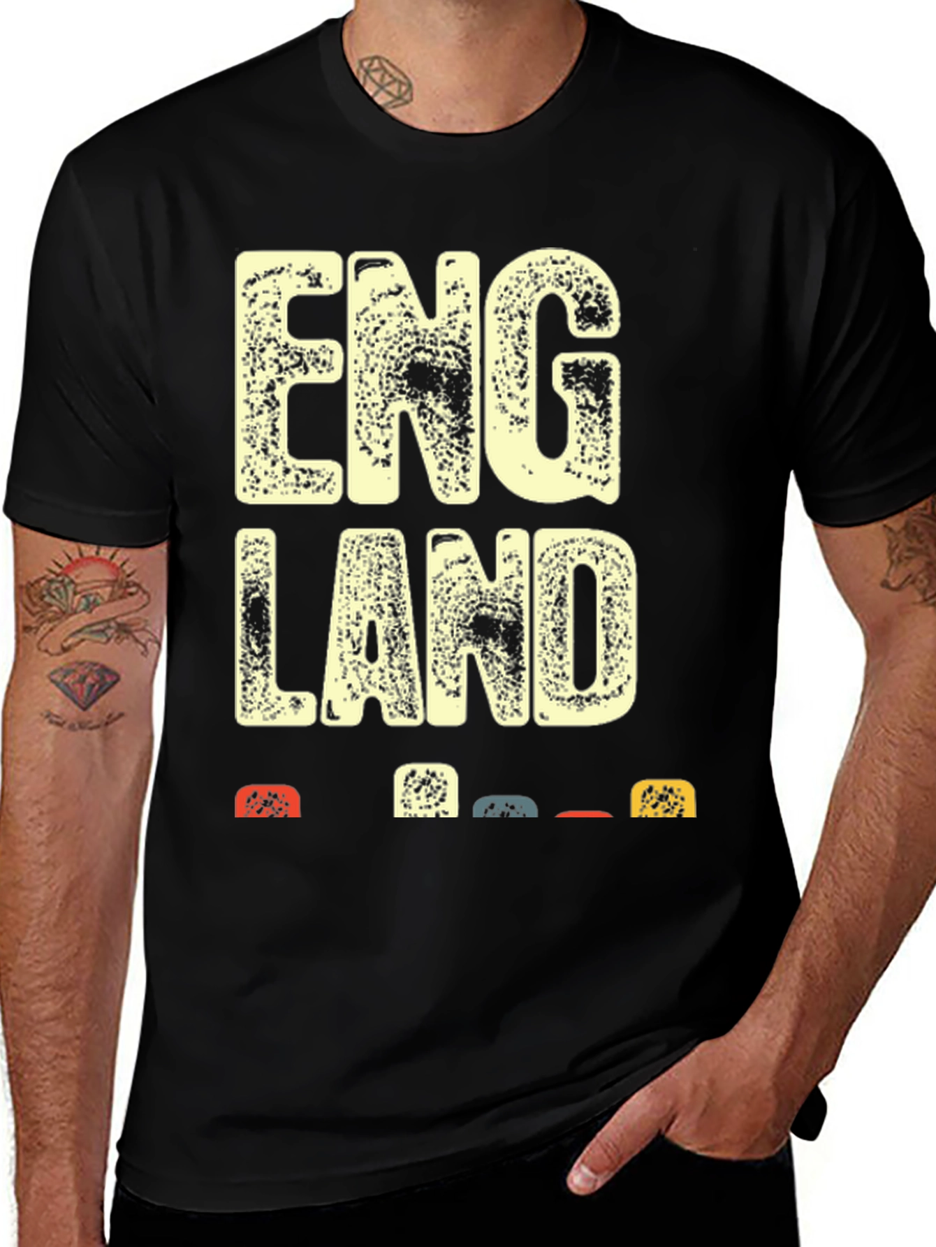 Variant 25 of Retro England Graphic Tee - Black