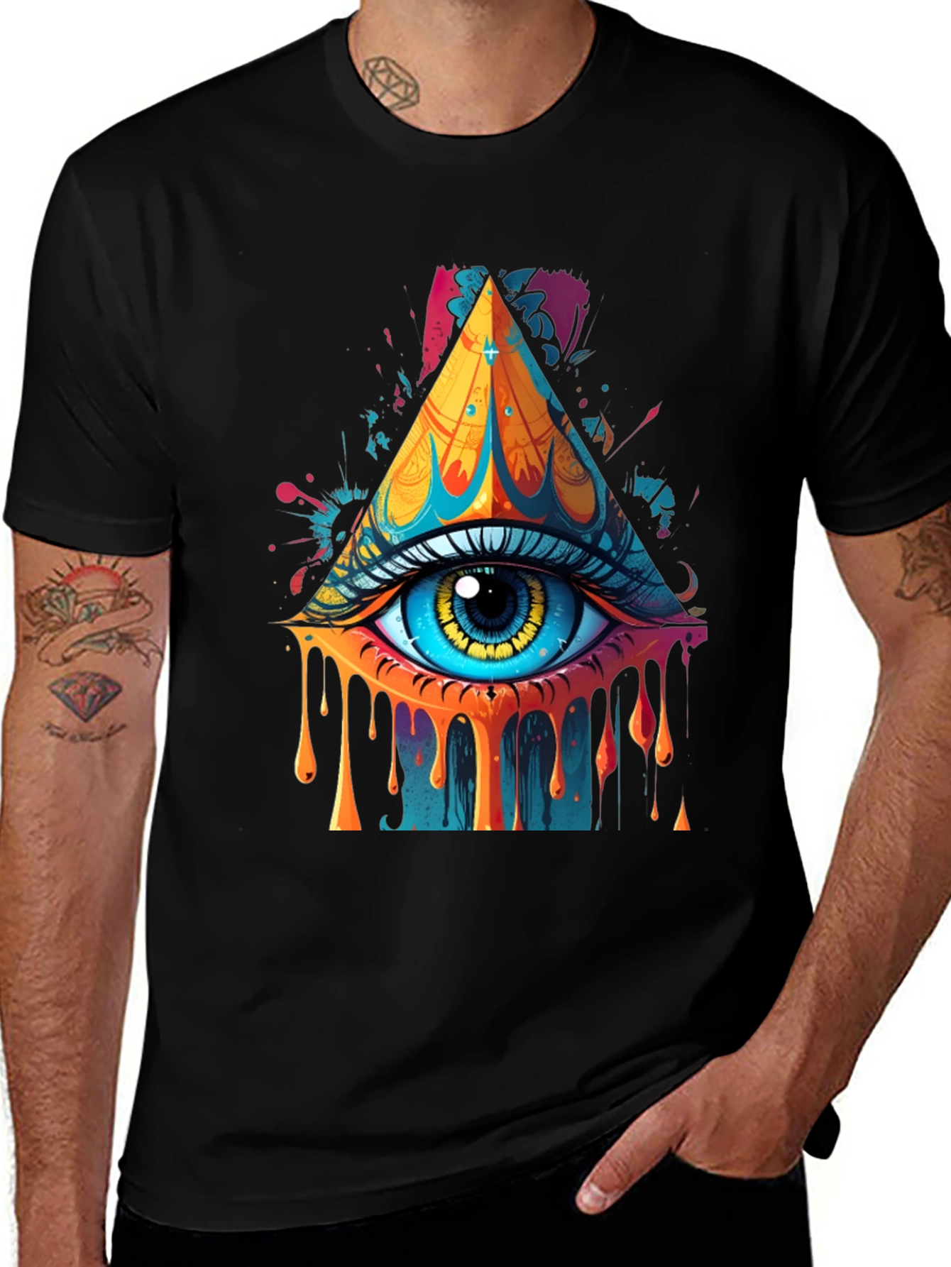 Black Eye Pyramid Graphic Print Tee main image
