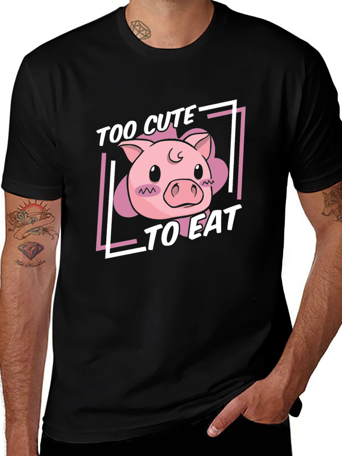 Variant 7 of Cute Pig T-Shirt - Too Cute To Eat
