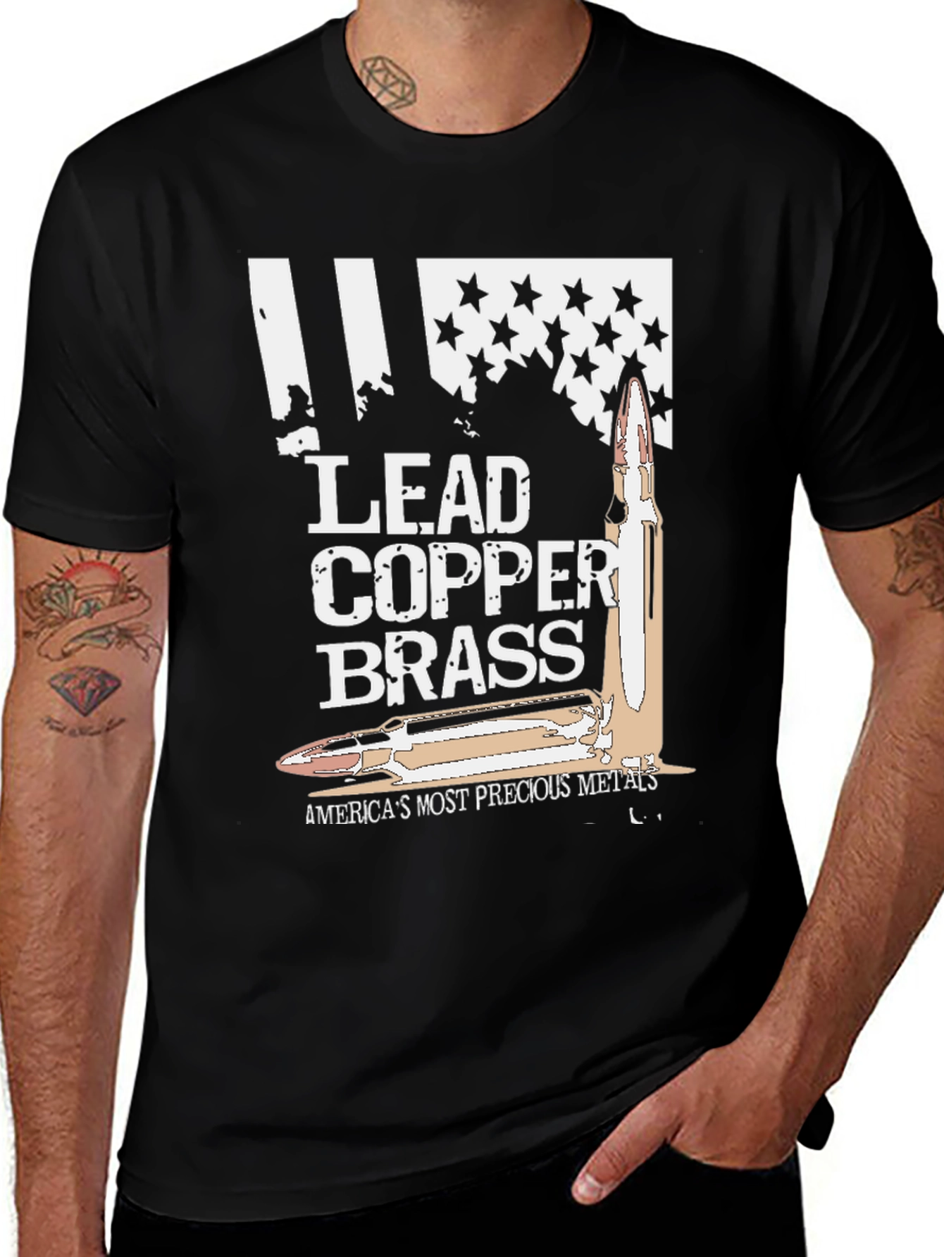 Variant 6 of Lead Copper Brass T-Shirt: America's Precious Metals