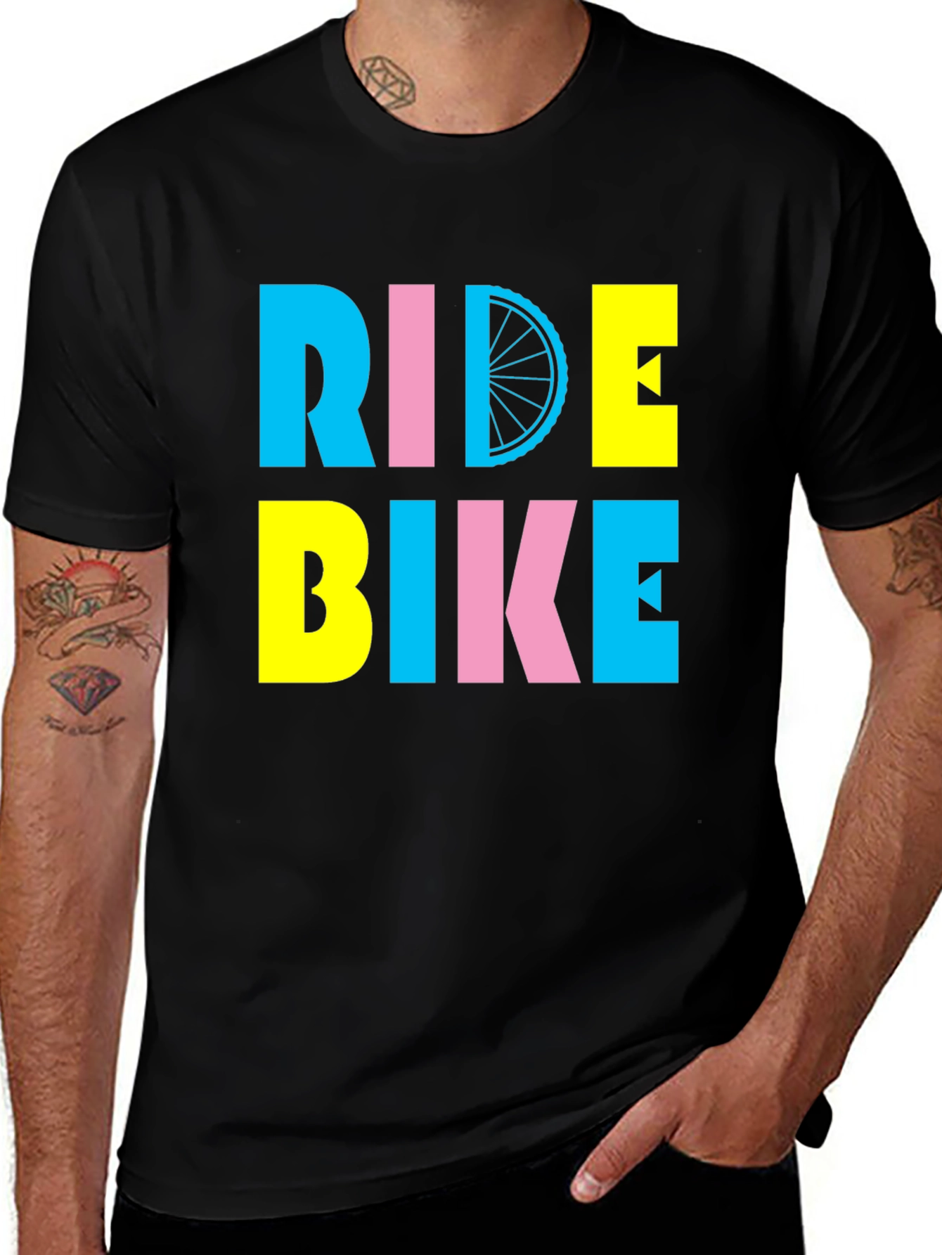 Variant 16 of Ride Bike Graphic Tee - Bold Colors!