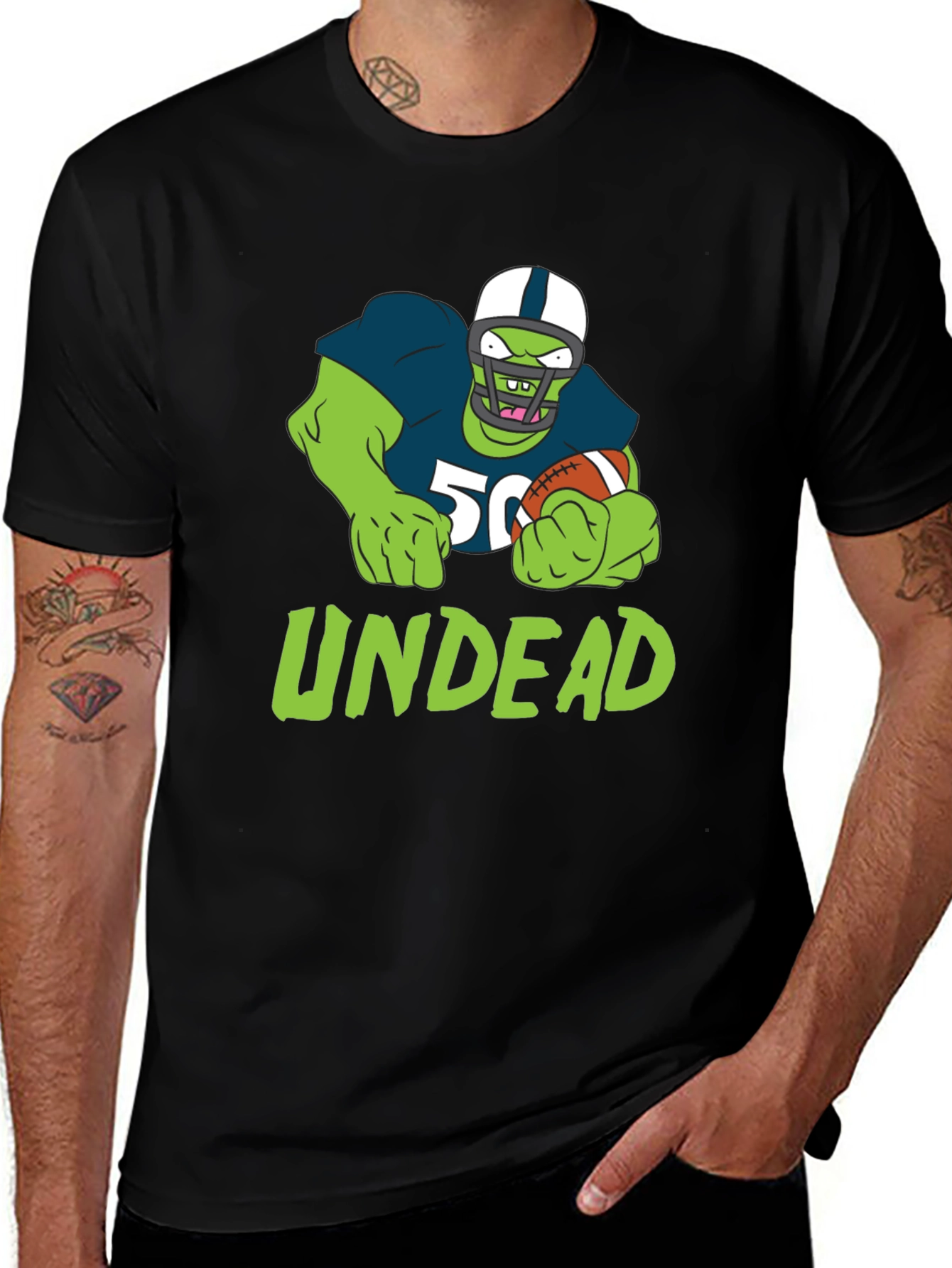Variant 21 of Undead Football T-Shirt - Unique Zombie Sports Tee
