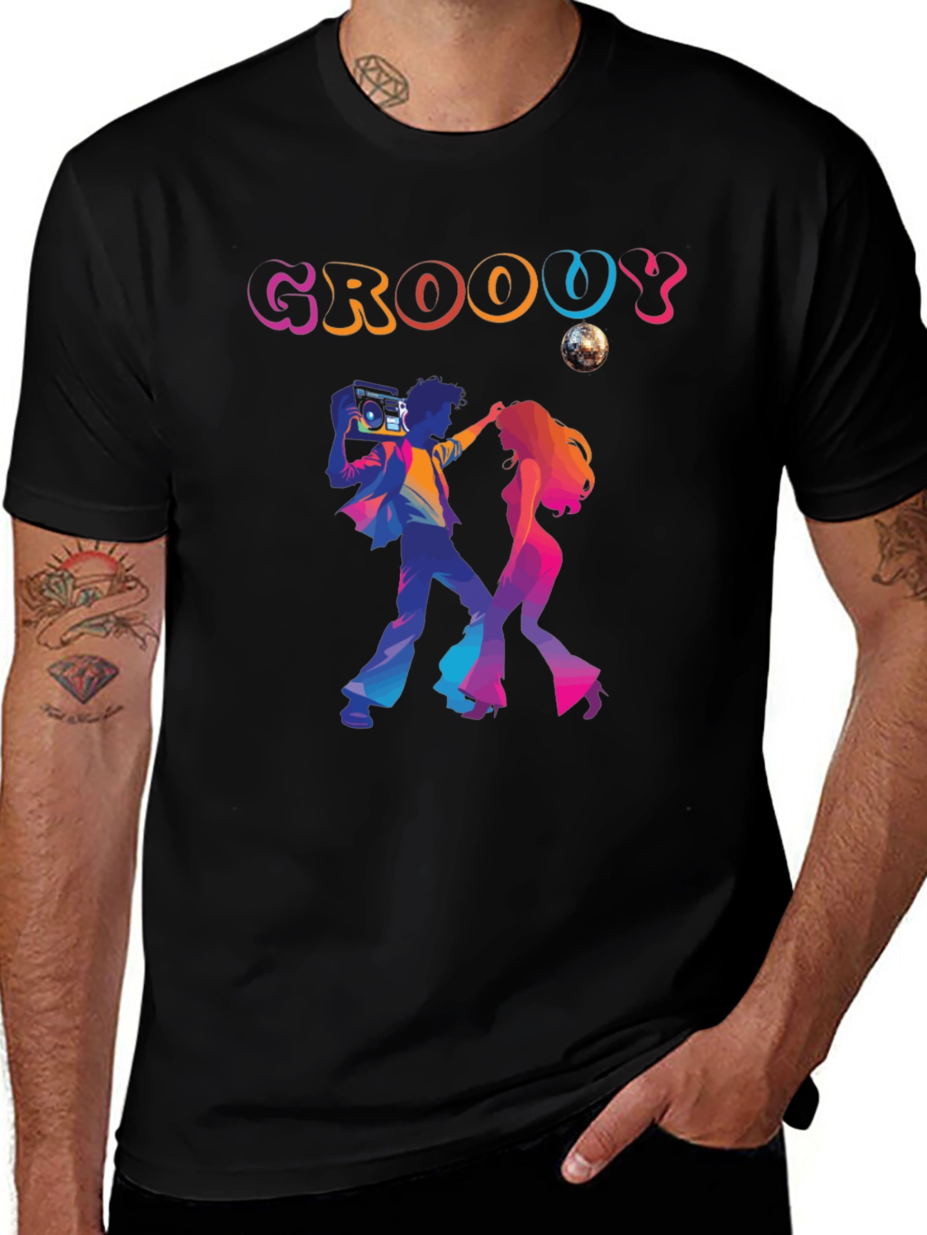 Variant 22 of Groovy Retro Disco T-Shirt