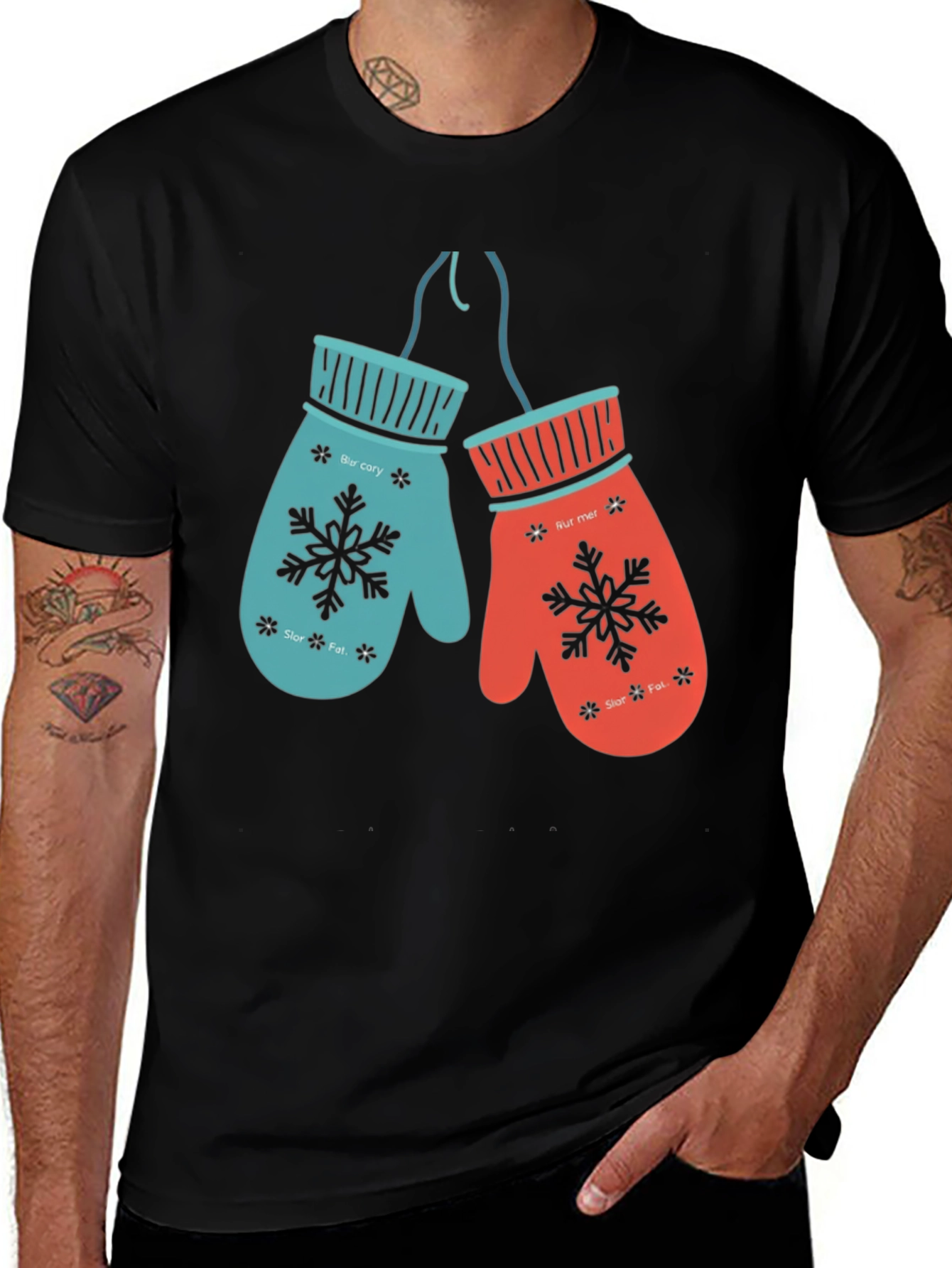 Variant 26 of Winter Mittens Graphic T-Shirt