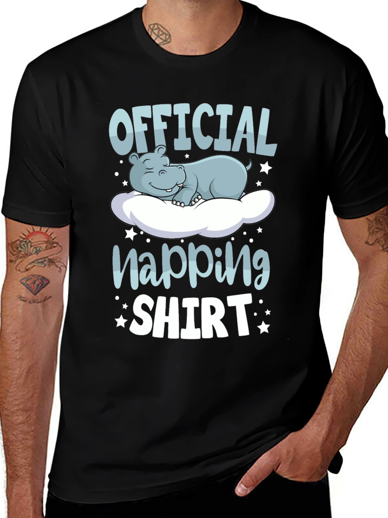 Variant 18 of Official Napping Shirt - Funny Hippo Sleep Tee