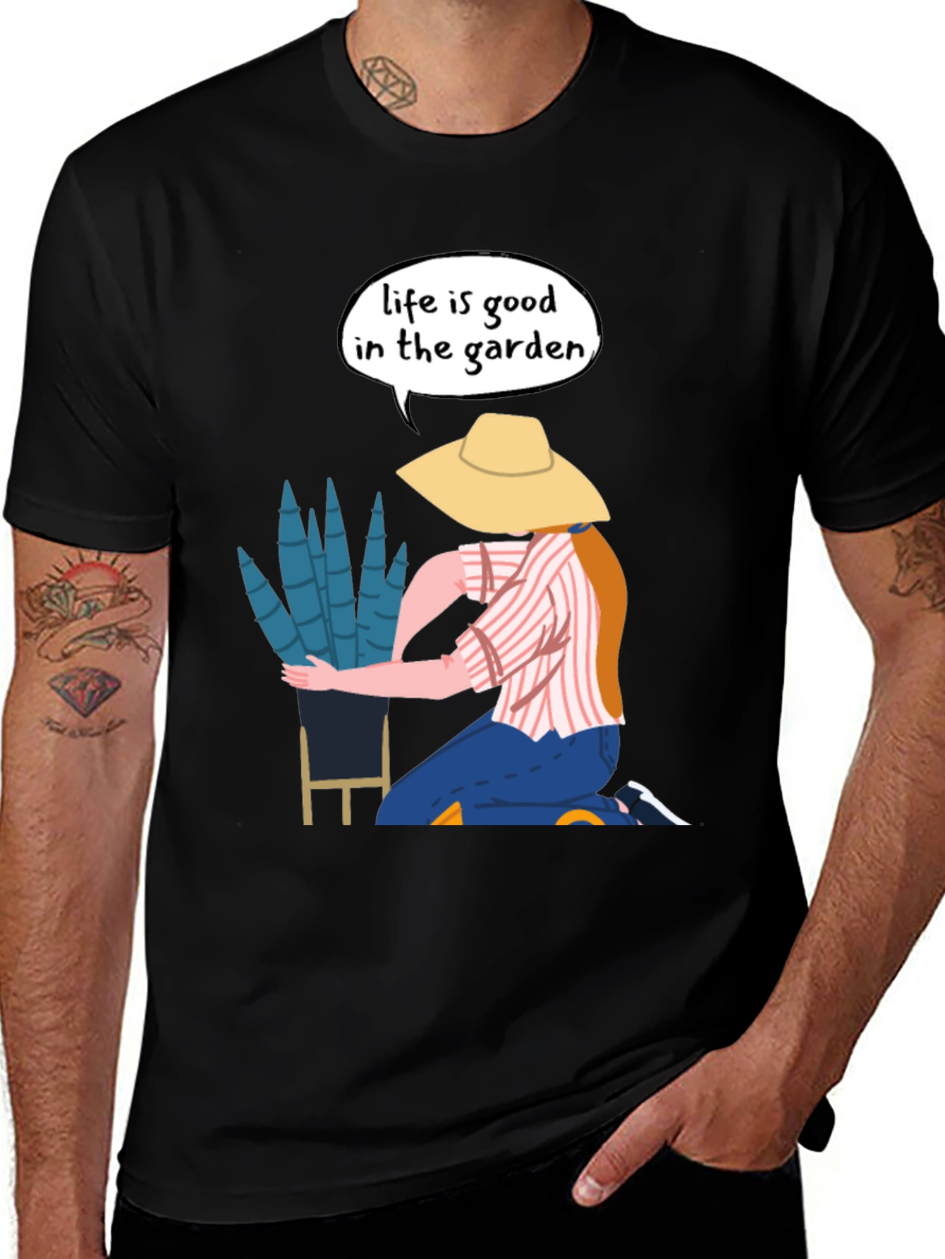 Variant 30 of Life is Good Garden Graphic Tee