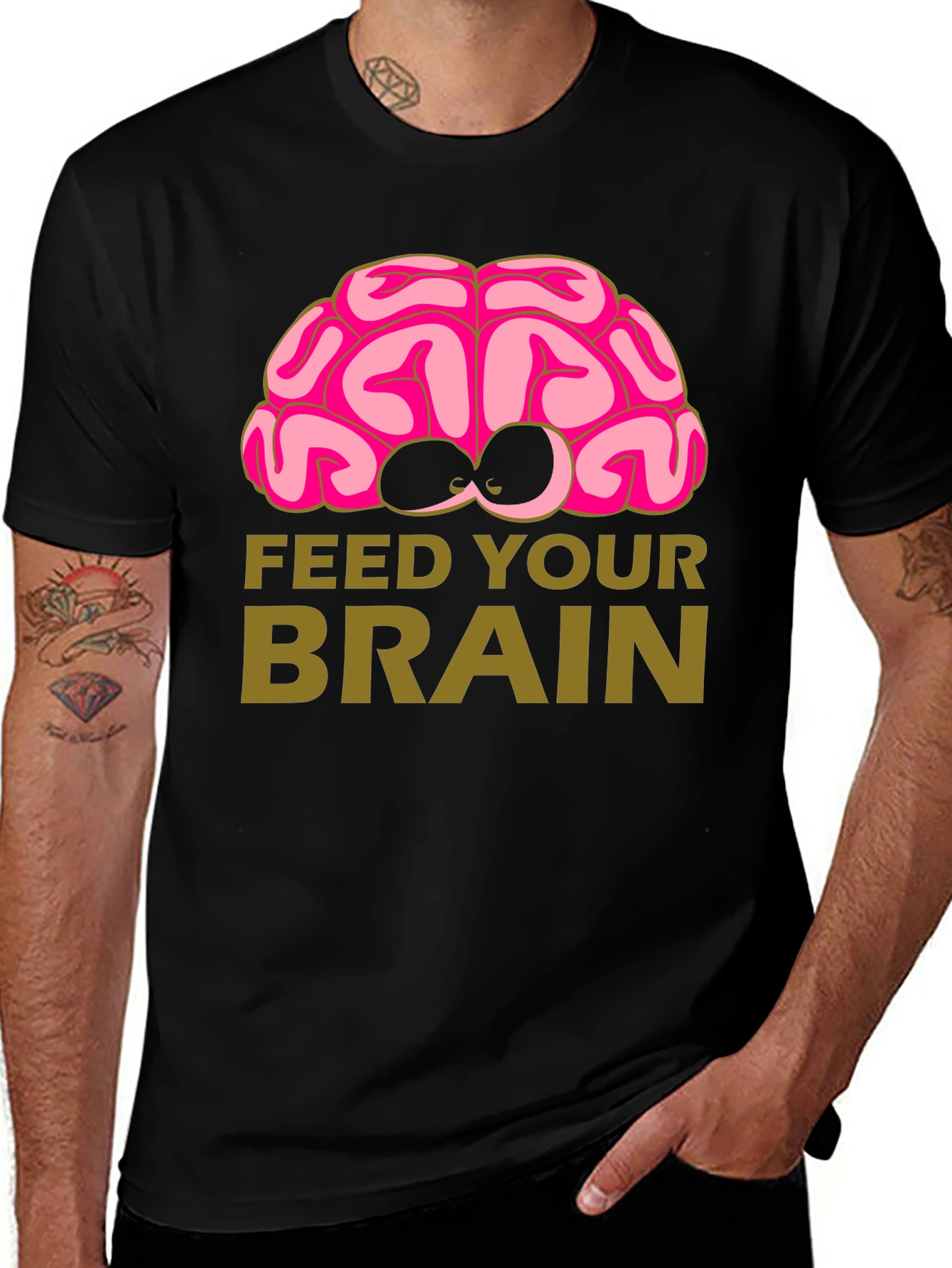 Variant 20 of Feed Your Brain T-Shirt - Clever Design