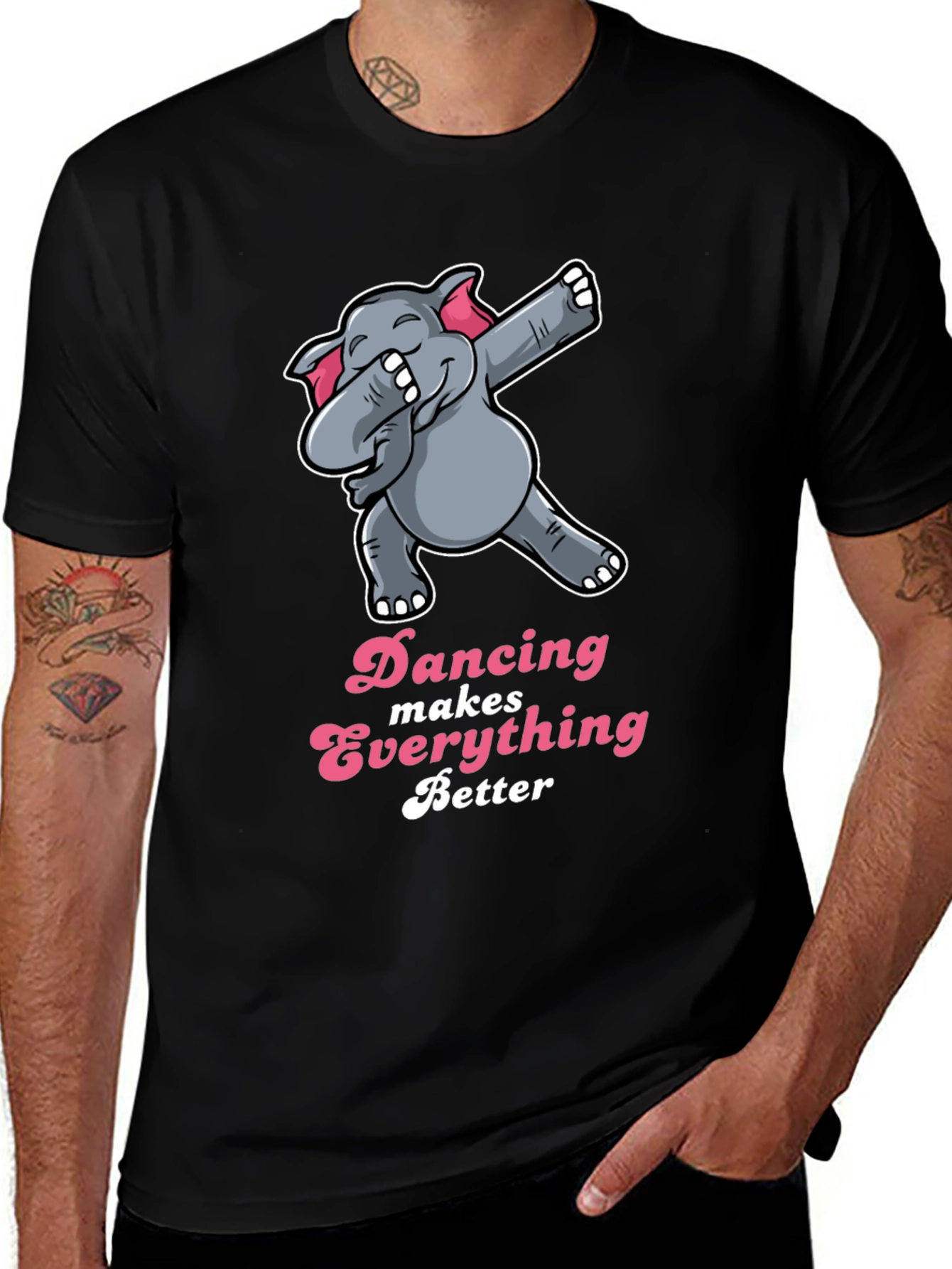 Variant 7 of Dancing Elephant T-Shirt - Makes Everything Better