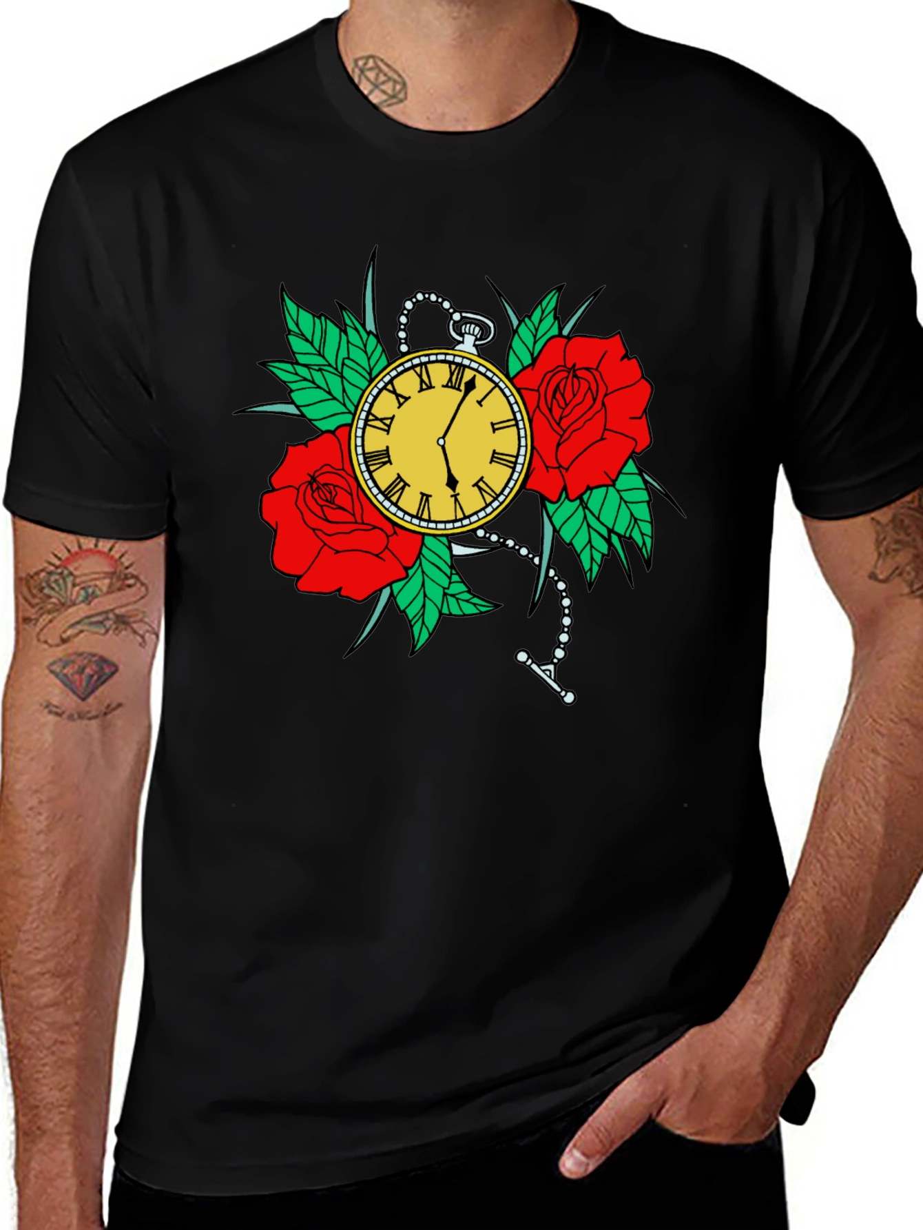 Variant 9 of Time and Roses Graphic T-Shirt