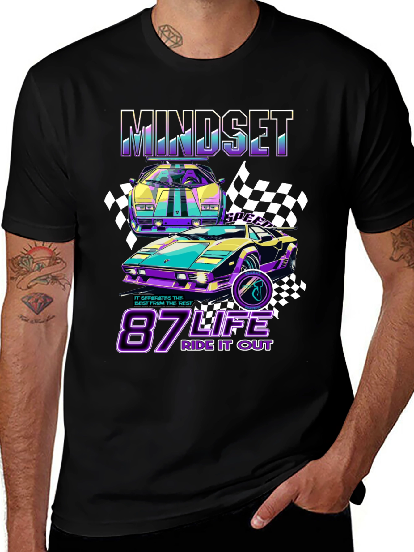 Variant 8 of Mindset 87' Life Graphic Tee