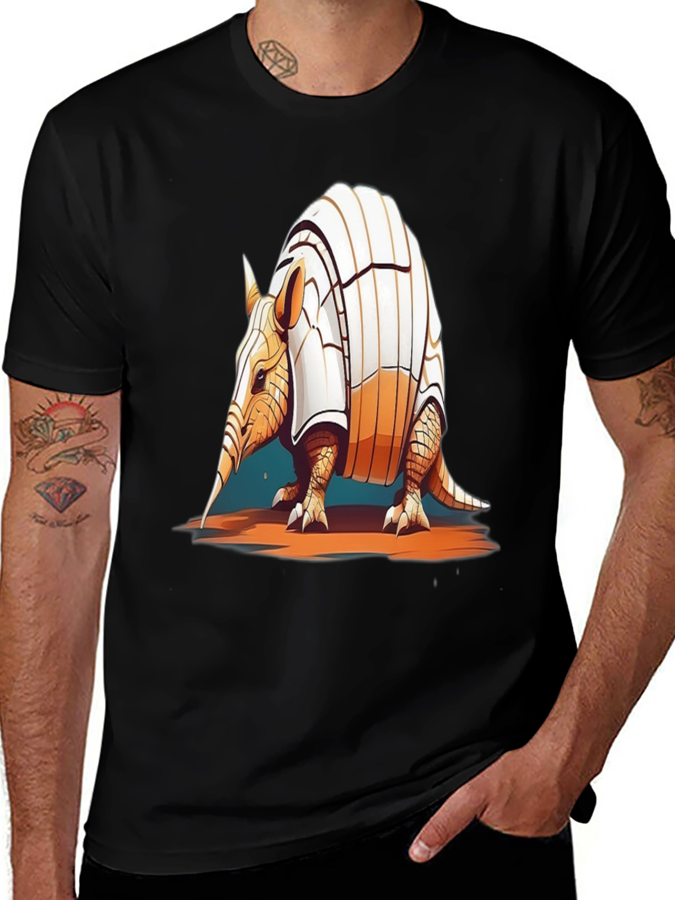 Variant 8 of Armadillo Graphic T-Shirt - Cool Animal Tee