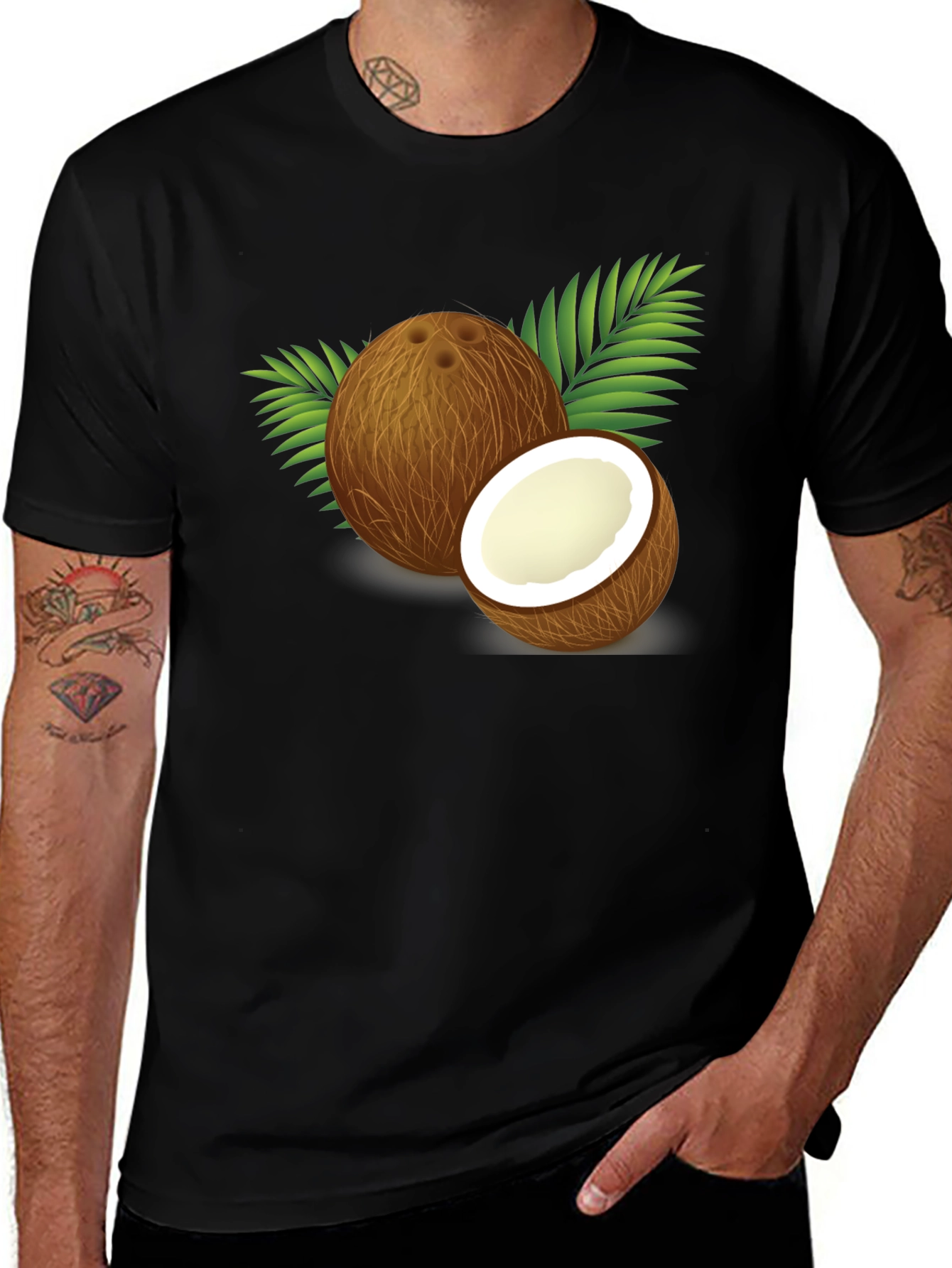 Variant 13 of Coconut Graphic Tee - Tropical Summer Vibes