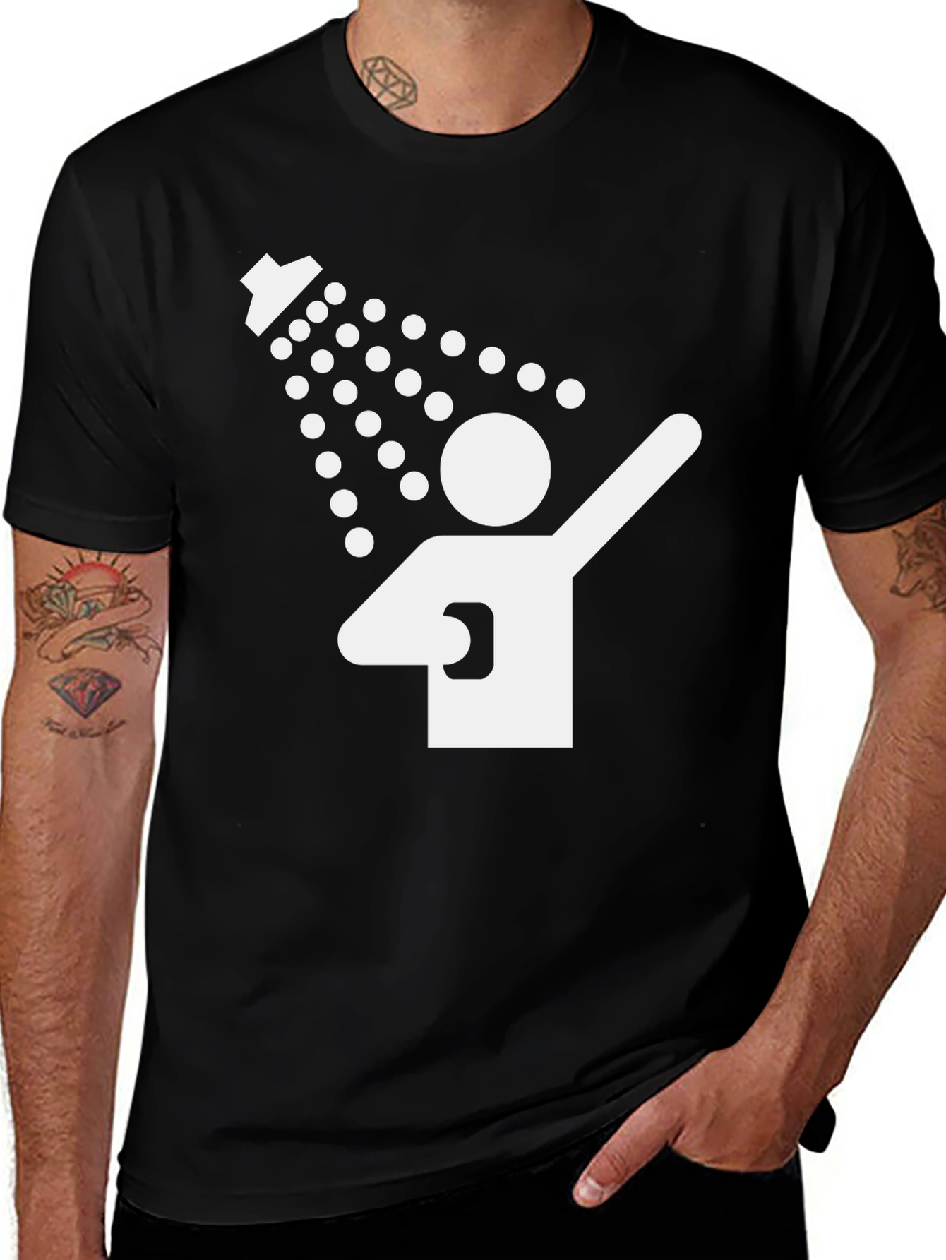 Variant 26 of Funny Shower T-Shirt - Clean Humor Tee