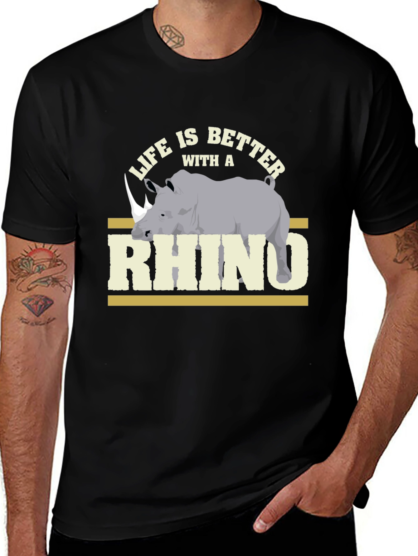 Variant 9 of Life is Better with a Rhino T-Shirt