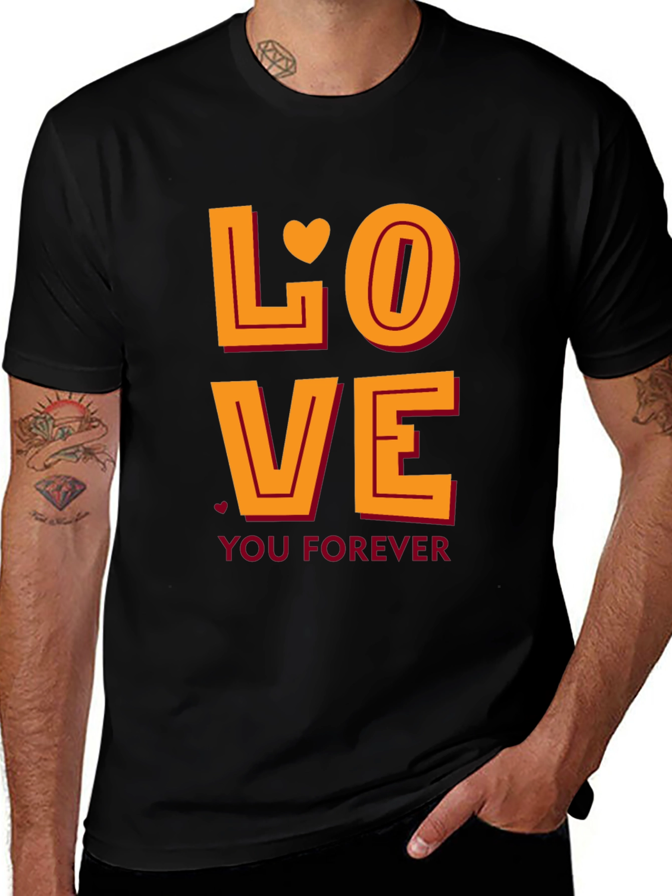 Variant 16 of Love You Forever Graphic Tee - Black
