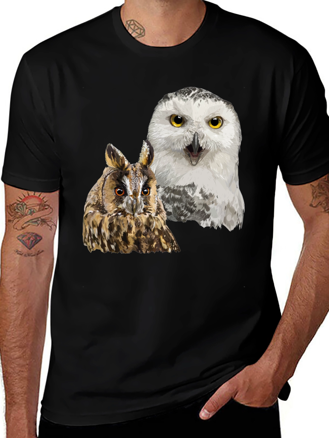 Variant 6 of Owl Graphic Print T-Shirt