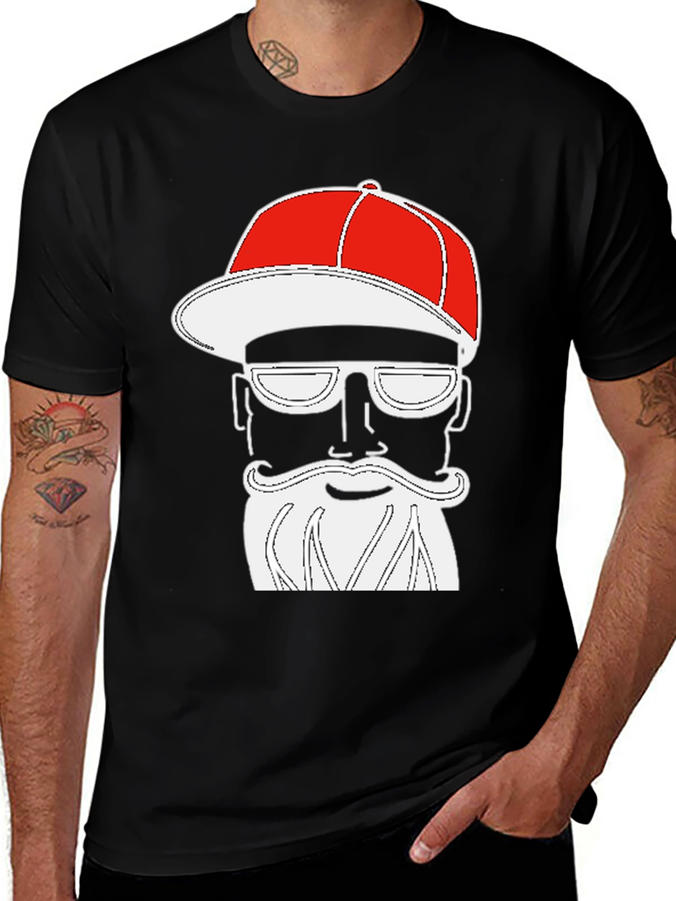 Variant 22 of Cool Graphic Tee - Bearded Hipster Style