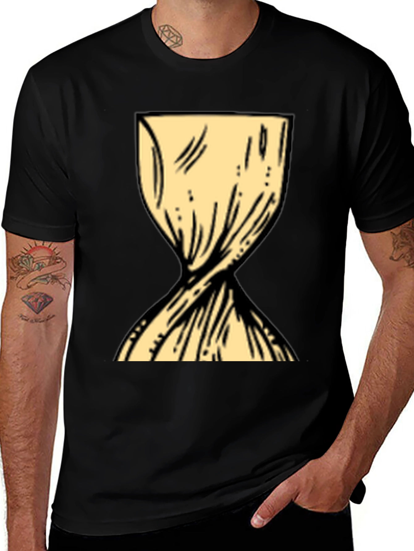 Variant 19 of Twisted Hourglass Graphic Tee - Unique Design