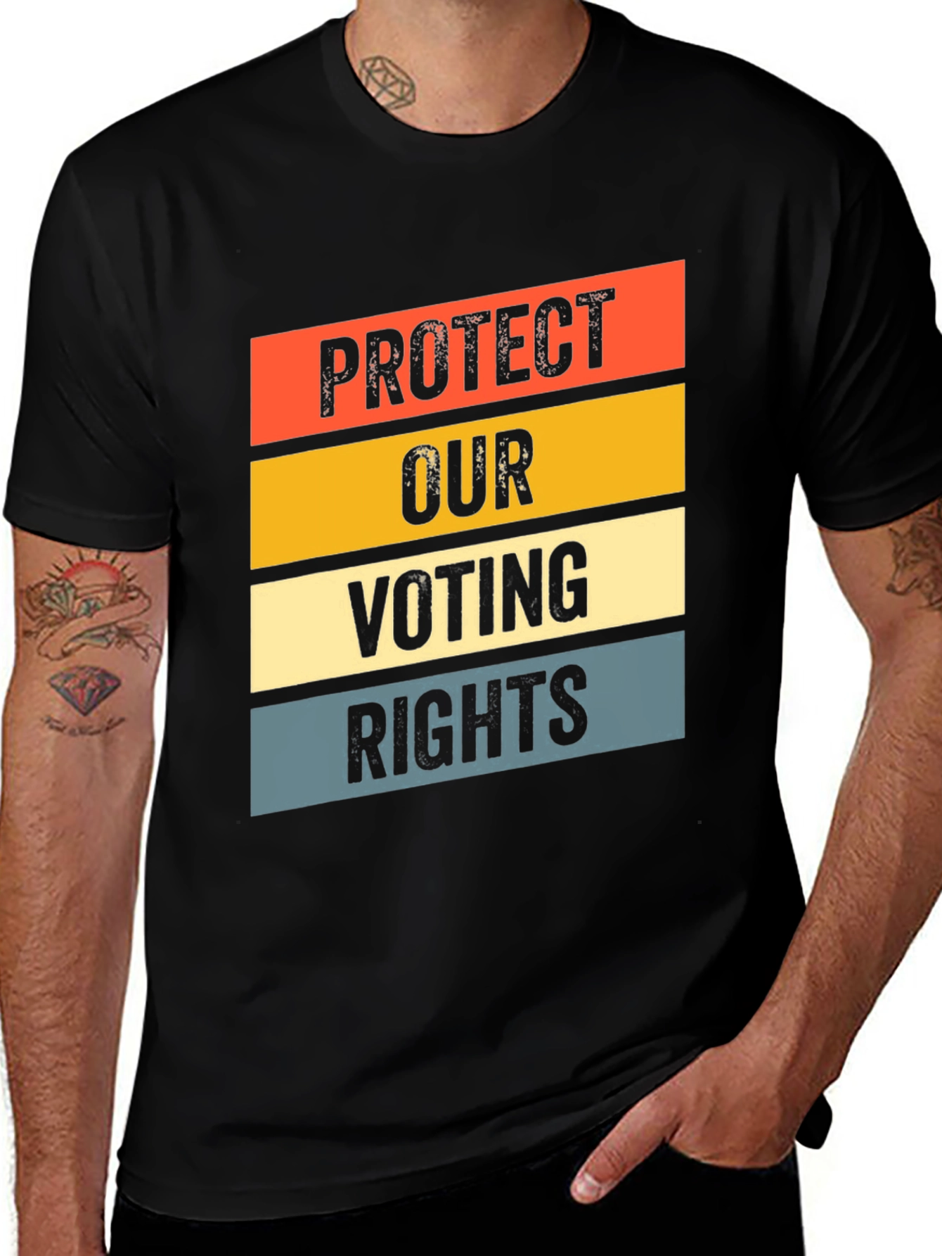Variant 9 of Protect Our Voting Rights Graphic T-Shirt