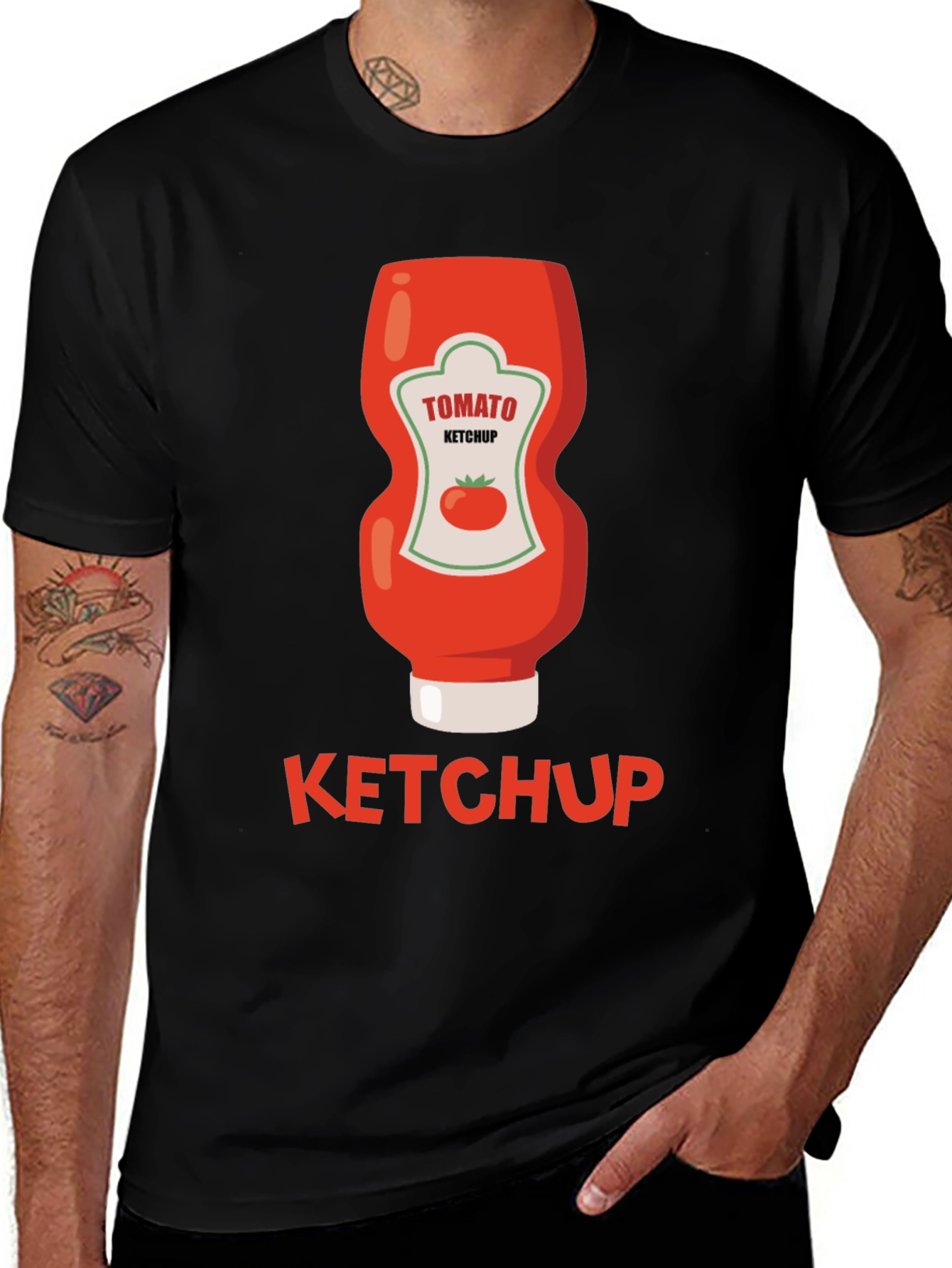 Variant 11 of Ketchup Bottle Graphic T-Shirt - Funny Food Tee
