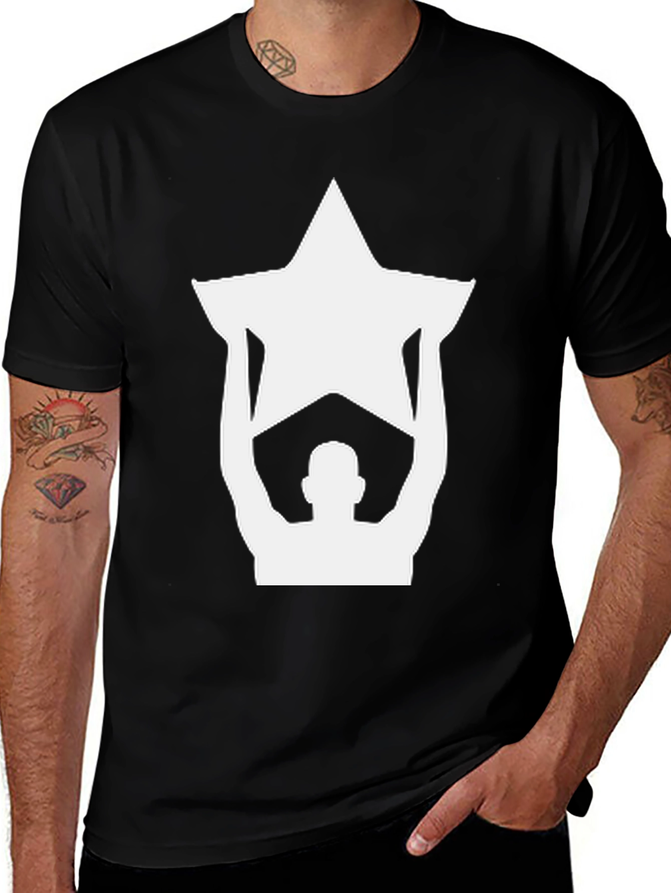 Variant 15 of Star Lifter Black T-Shirt