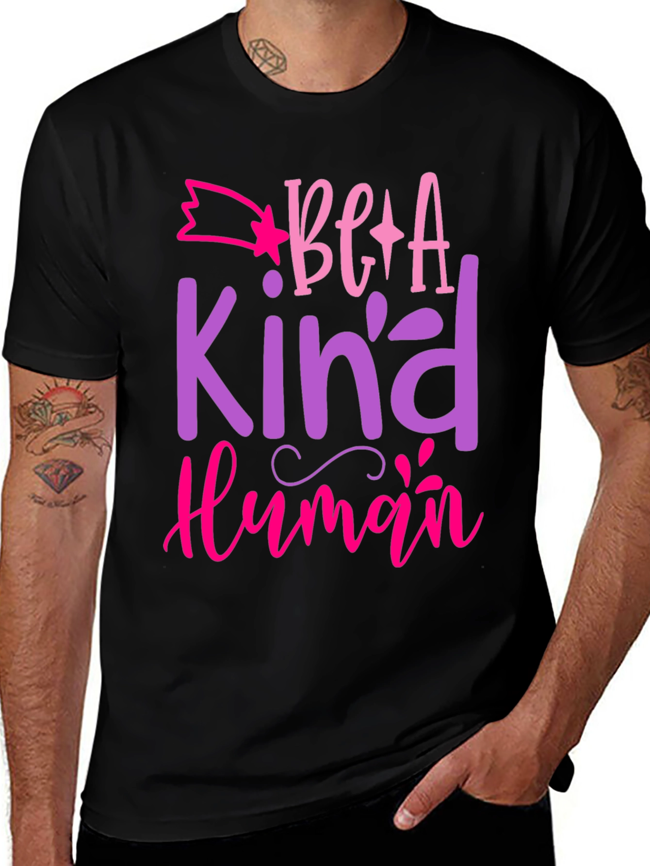 Variant 8 of Be A Kind Human Graphic Tee - Unisex