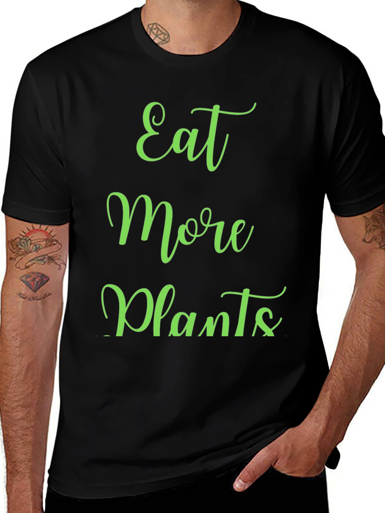 Variant 22 of Eat More Plants Graphic Tee - Vegan Lifestyle Shirt