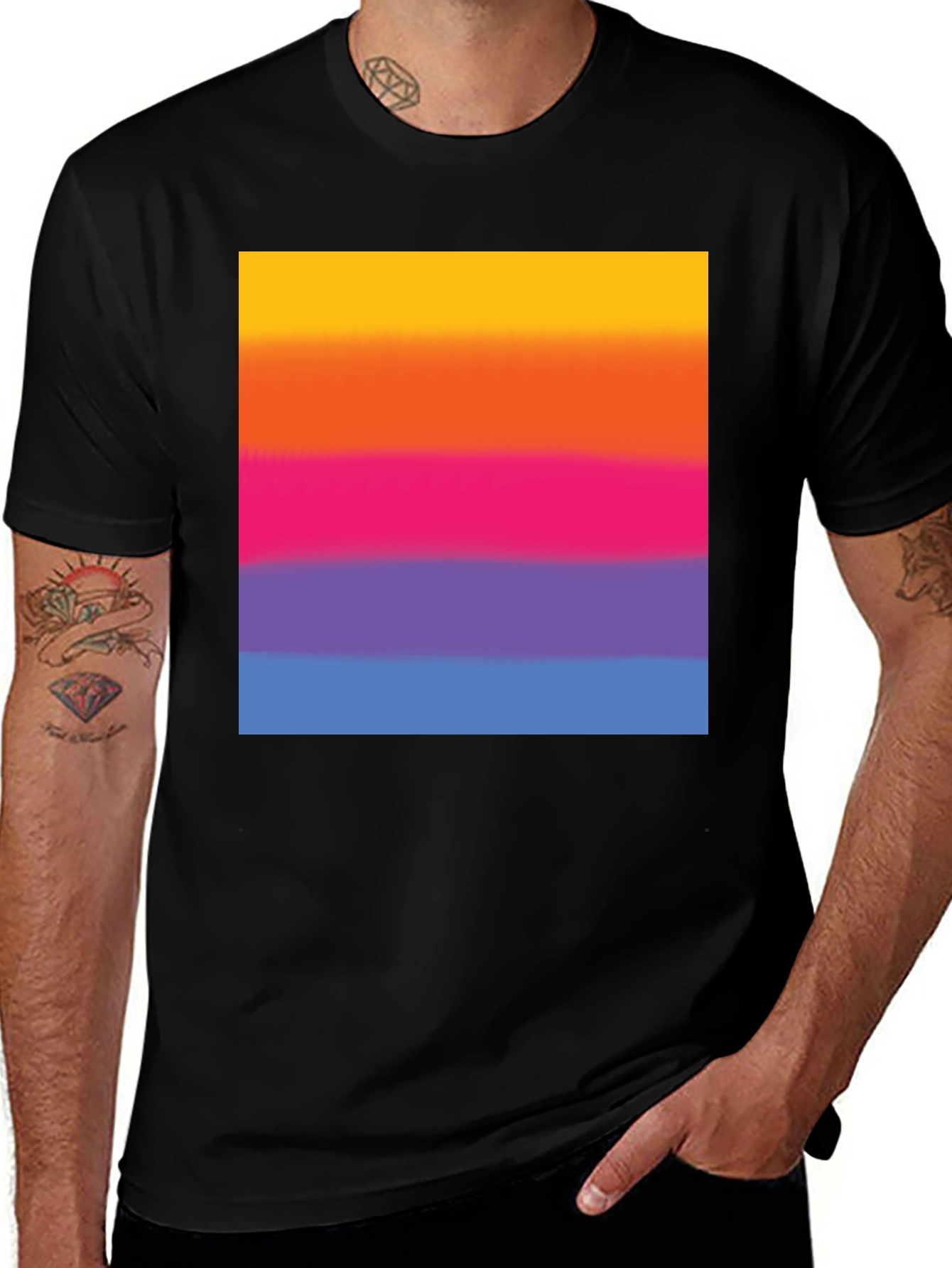 Variant 10 of Vibrant Gradient T-Shirt - Colorful Casual Wear