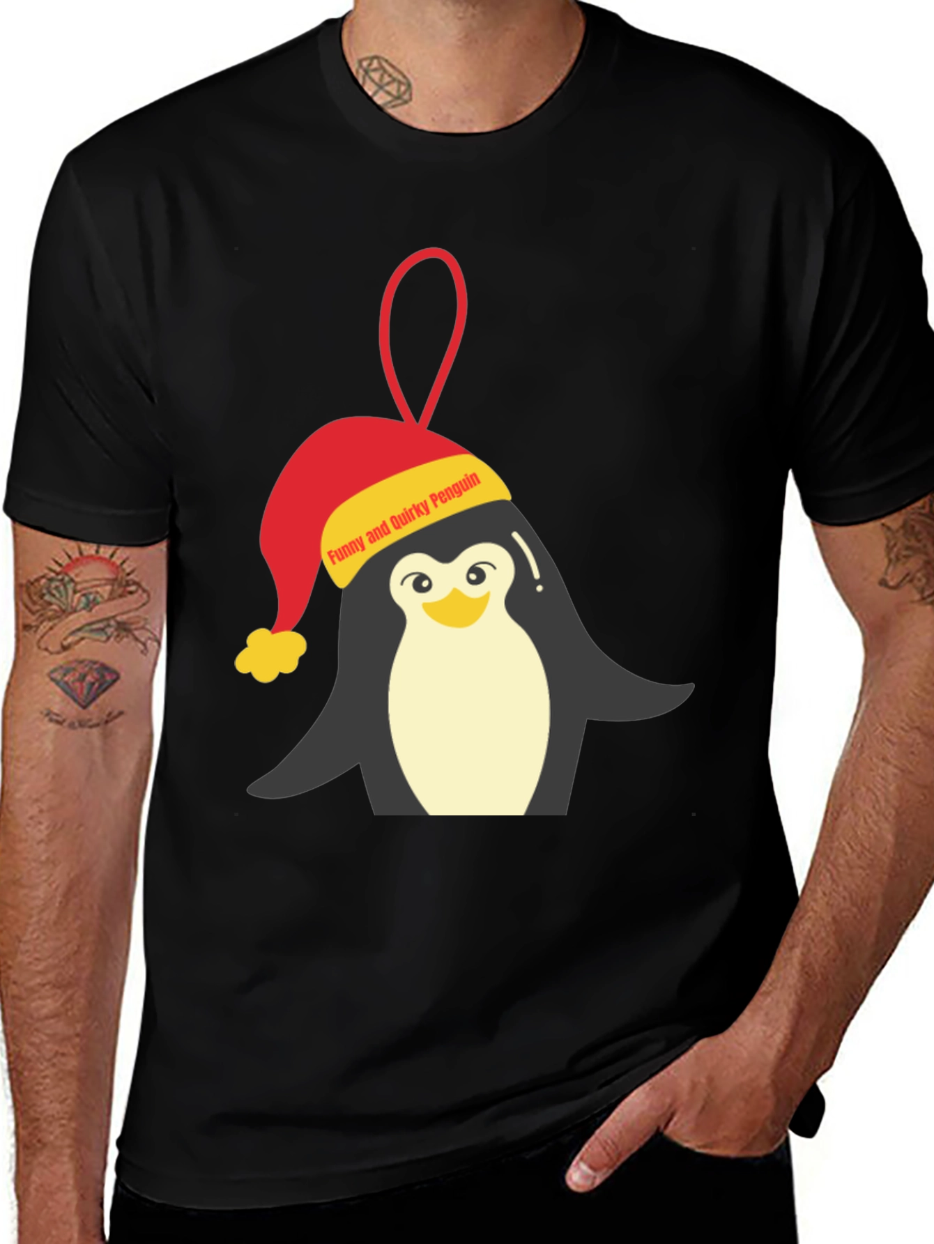 Variant 29 of Funny Quirky Penguin Graphic Tee