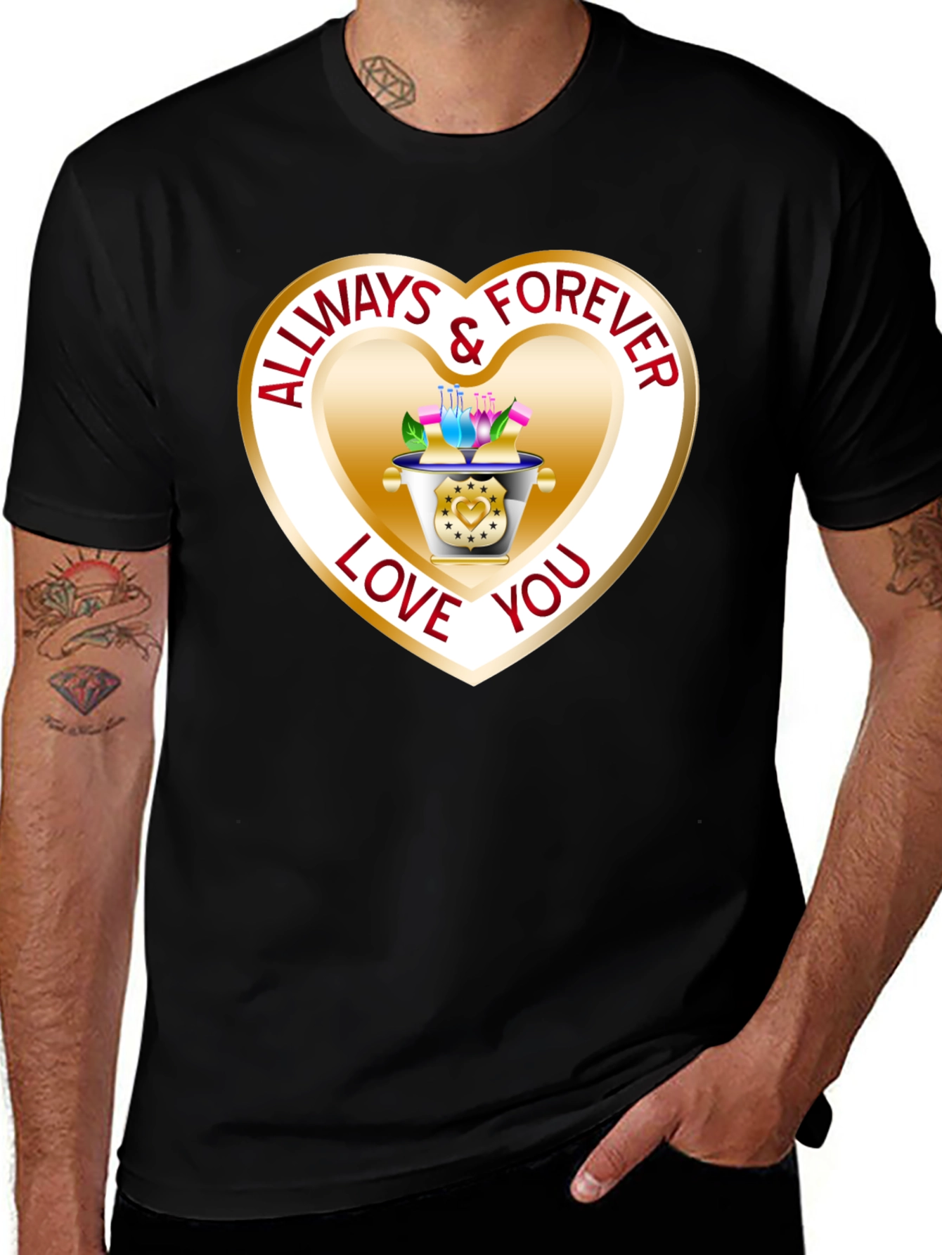 Variant 8 of Always & Forever Love You Heart T-Shirt