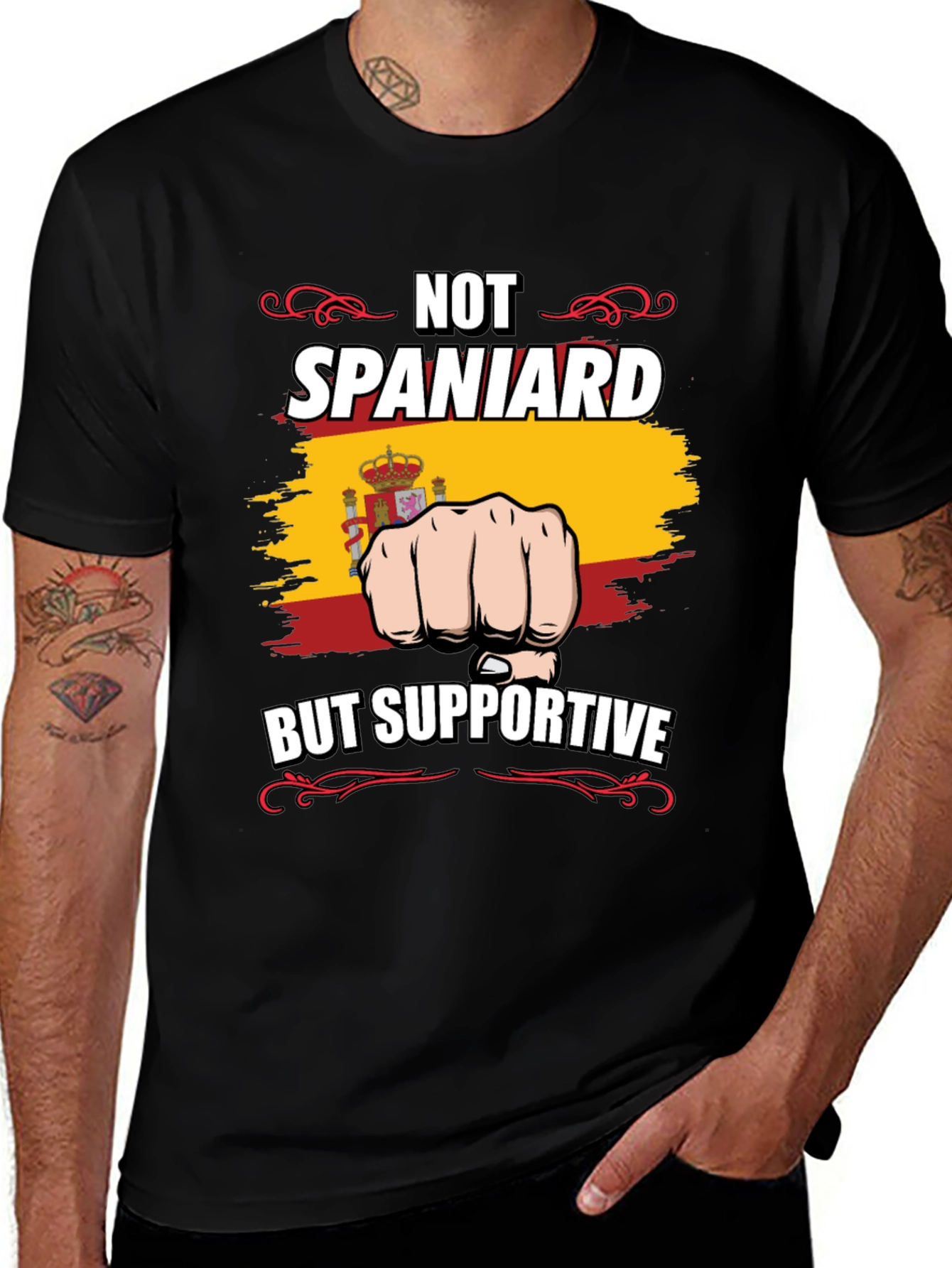 Variant 27 of Supportive Spain Flag T-Shirt